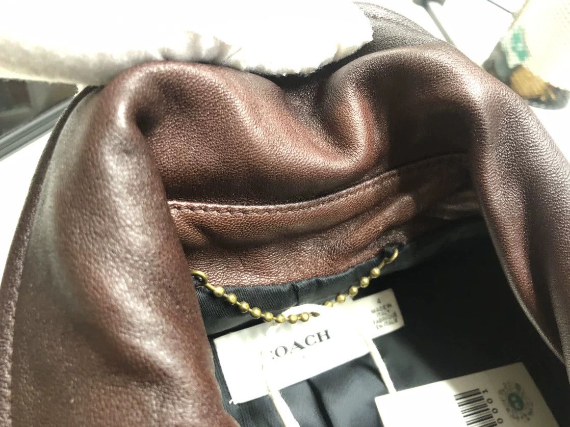 Coach Coach Leather Silver Leather Jacket S Women Size S / US 4 / IT 40 - 7 Thumbnail