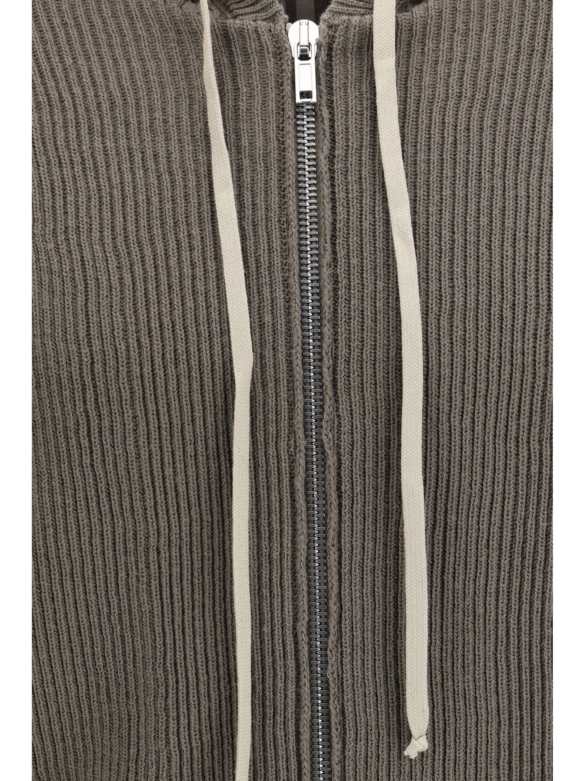 Rick Owens Ribbed Virgin Wool Knit Hoodie Size US M / EU 48-50 / 2 - 3 Thumbnail