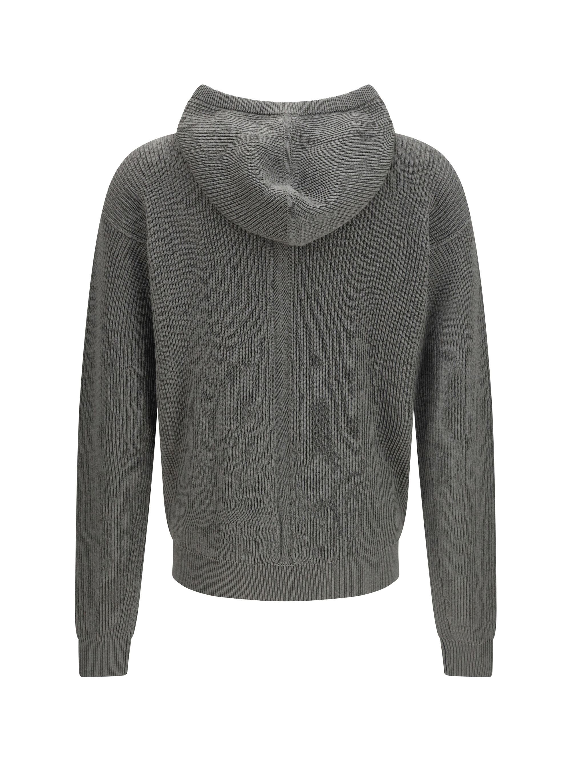 Rick Owens Ribbed Virgin Wool Knit Hoodie Size US M / EU 48-50 / 2 - 2 Thumbnail