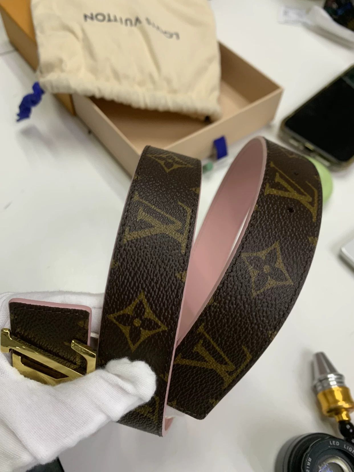 Louis Vuitton Louis Vuitton Canvas Gold Belt Men Size ONE SIZE - 8 Thumbnail