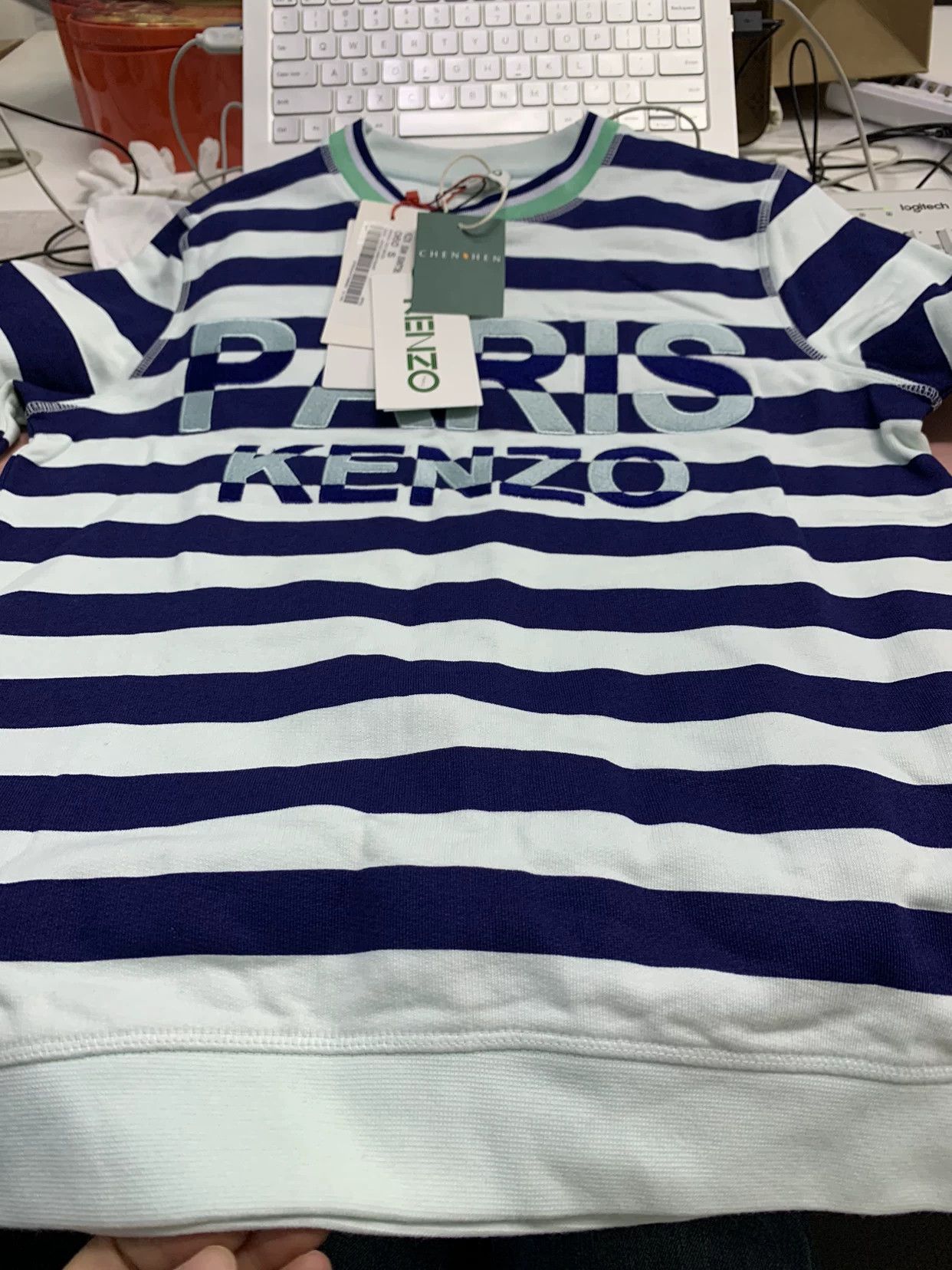 Kenzo Kenzo Striped Cotton Hoodie S Men Size US S / EU 44-46 / 1 - 7 Thumbnail