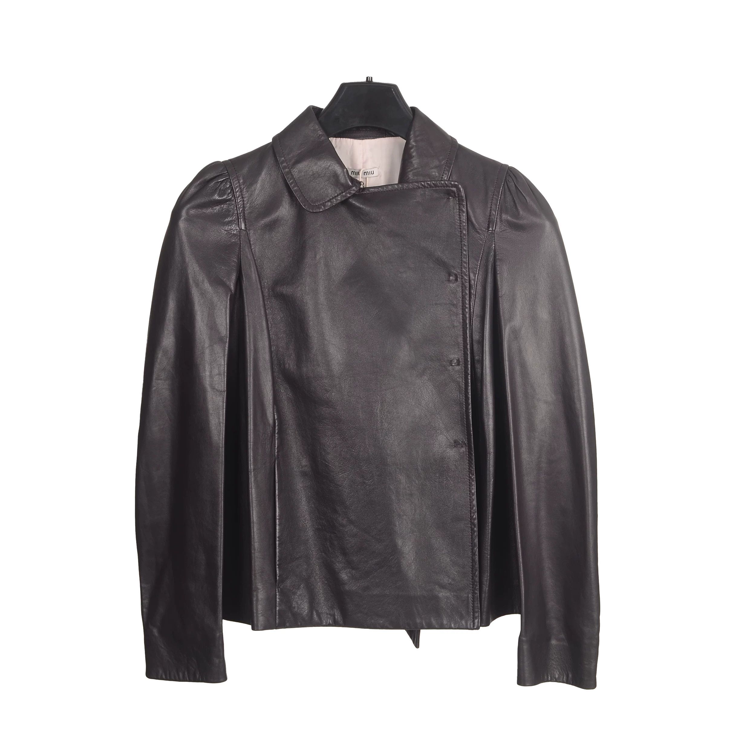 Miu Miu Miu Miu Leather Hoodie XXS Men Size US XXS / EU 40 - 10 Thumbnail