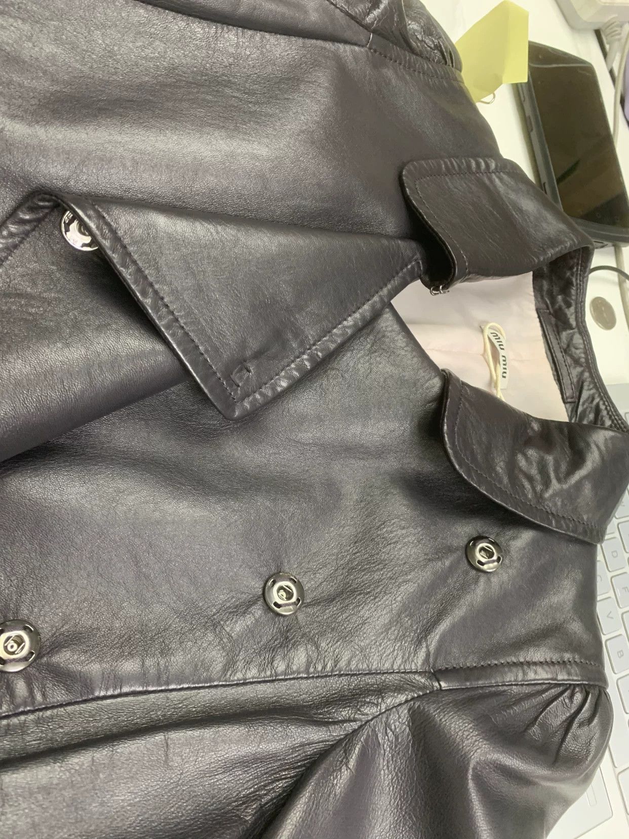 Miu Miu Miu Miu Leather Hoodie XXS Men Size US XXS / EU 40 - 7 Thumbnail