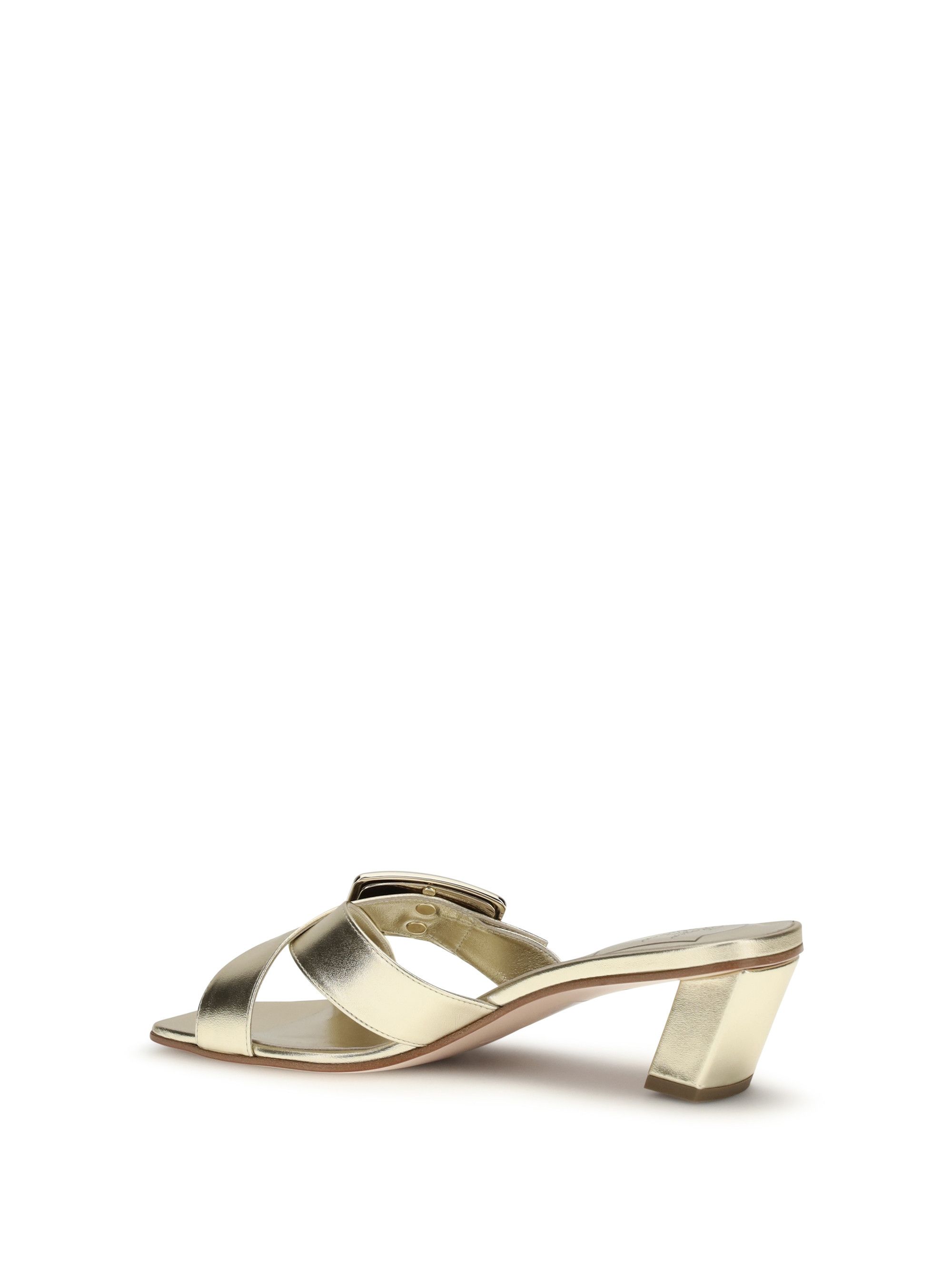 Roger Vivier Laminated leather Mules Sandals Size US 9 / IT 39 - 3 Thumbnail