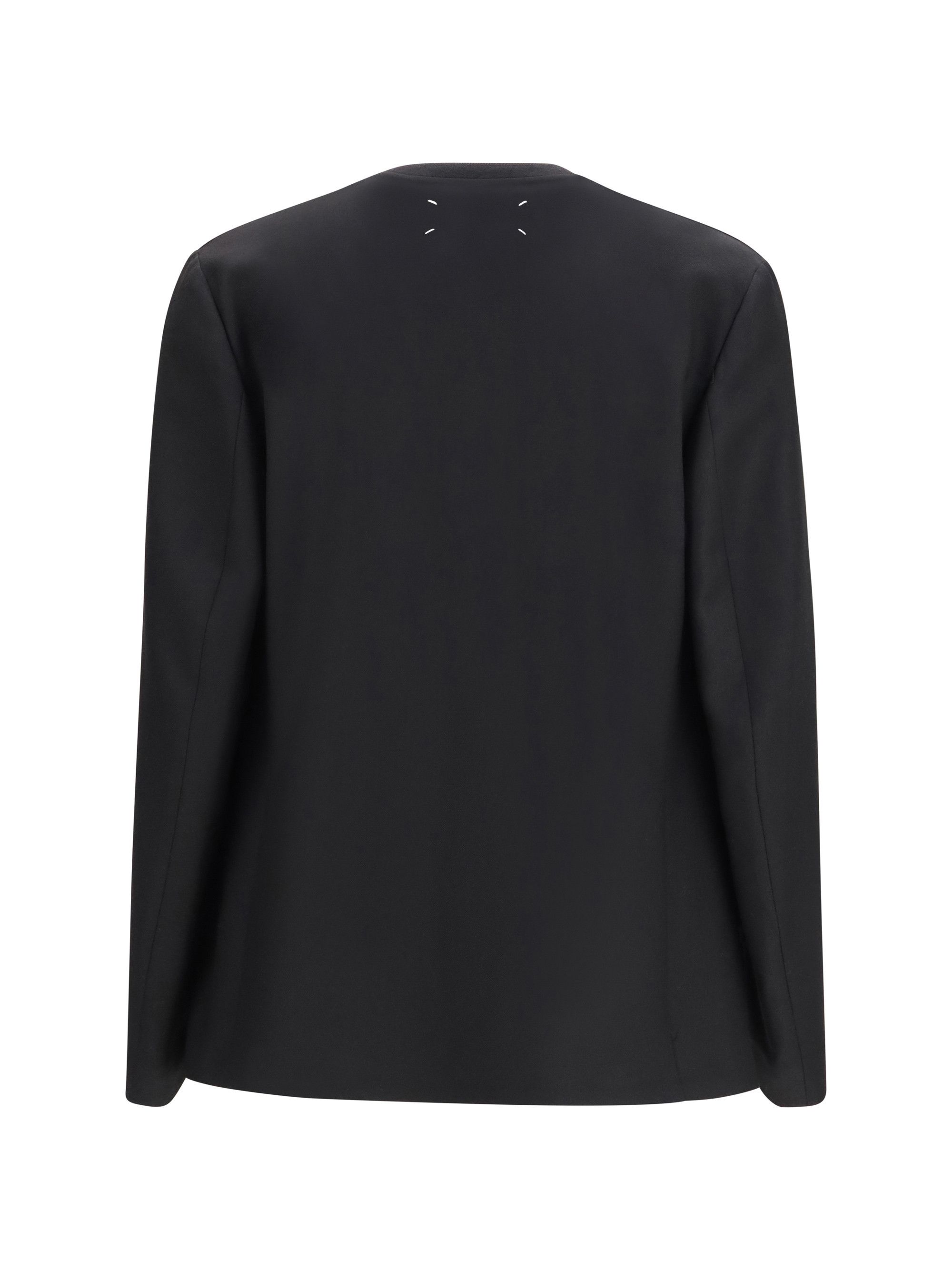 Maison Margiela Collarless virgin wool Blazer Size US XL / EU 56 / 4 - 2 Thumbnail