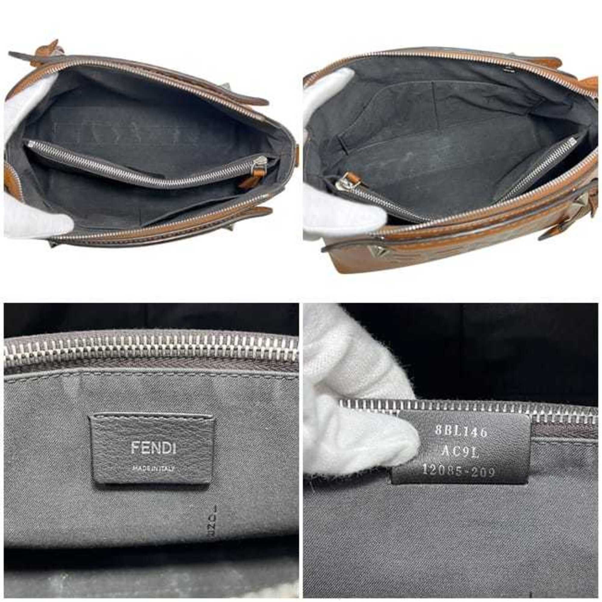 Fendi Fendi By The Way Shoulder Bag, Medium, Brown, 8BL146, 2-way bag, Leather, 146 AC9L 1285-209 FENDI Size ONE SIZE - 4 Thumbnail