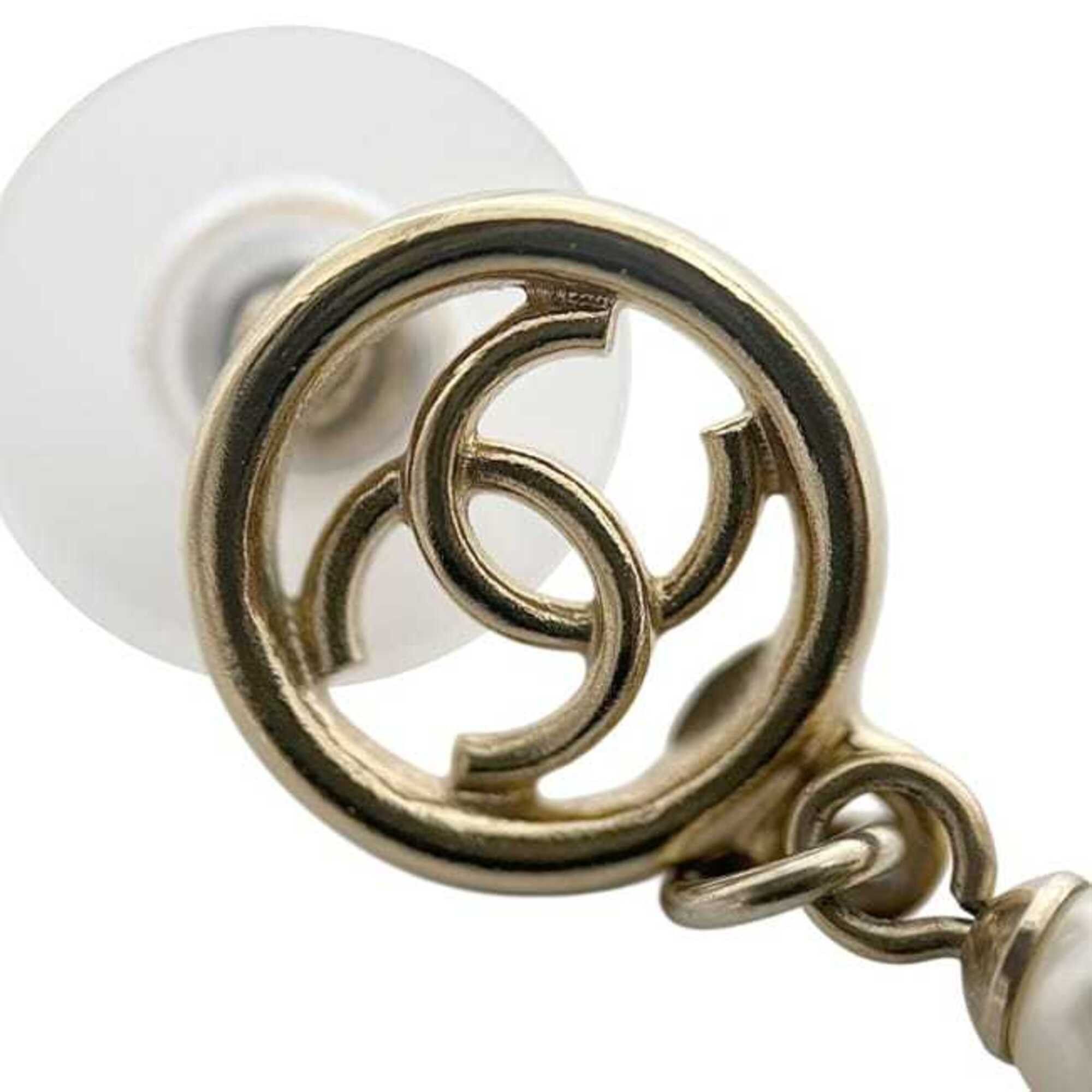 Chanel Chanel Swing Earrings Gold Black White Multicolor Coco Mark Faux Pearl Colored Stone GP A19 S CHANEL Size ONE SIZE - 7 Thumbnail
