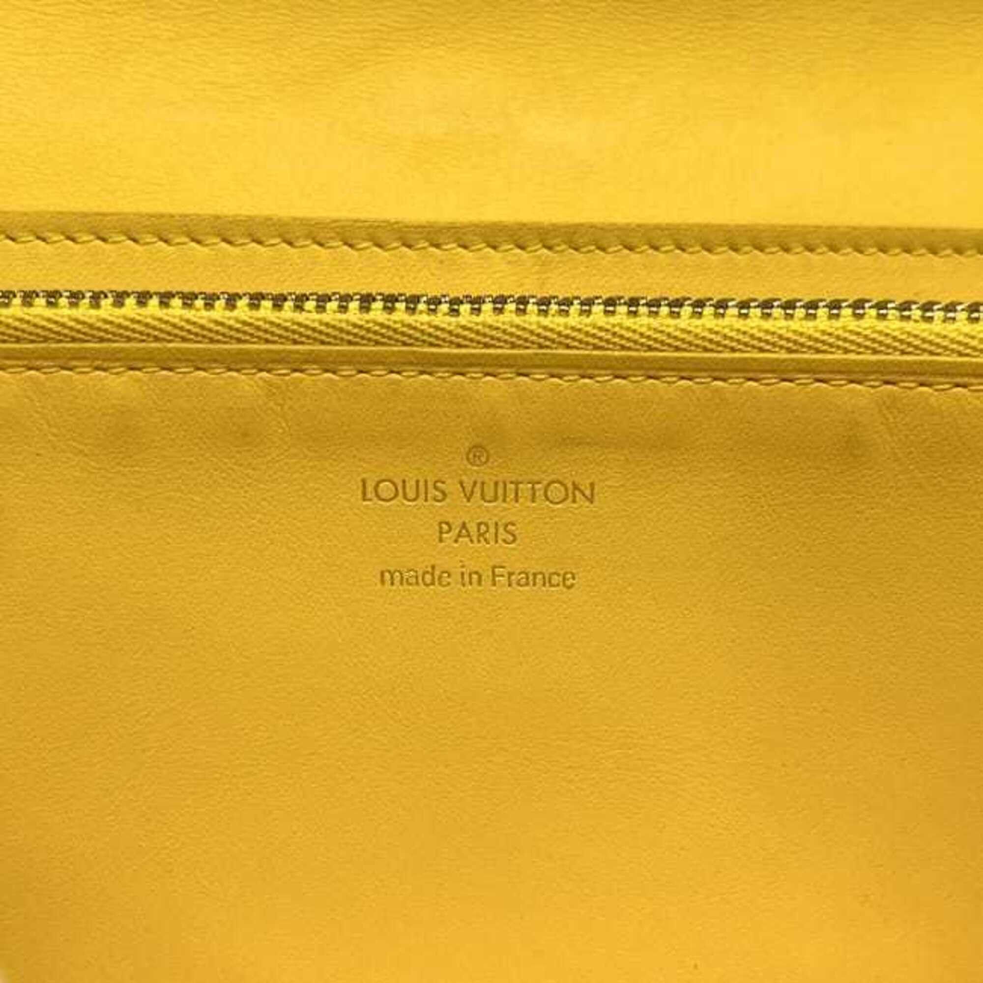 Louis Vuitton Louis Vuitton Bi-fold Long Wallet Portefeuille Capucines f-25312 Yellow Brown Jaune Stripe M80416 Jacquard Canvas Leather IC Tag Compatible LOUIS VUITTON LV Monogram Size ONE SIZE - 6 Thumbnail