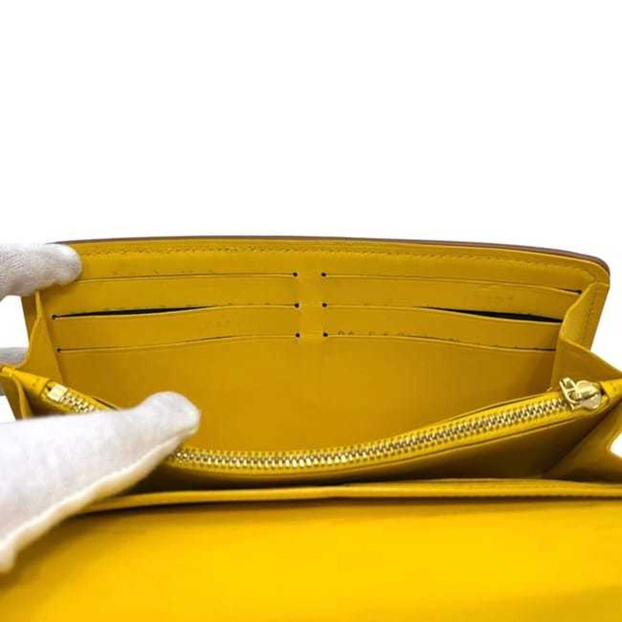 Louis Vuitton Louis Vuitton Bi-fold Long Wallet Portefeuille Capucines f-25312 Yellow Brown Jaune Stripe M80416 Jacquard Canvas Leather IC Tag Compatible LOUIS VUITTON LV Monogram Size ONE SIZE - 5 Thumbnail