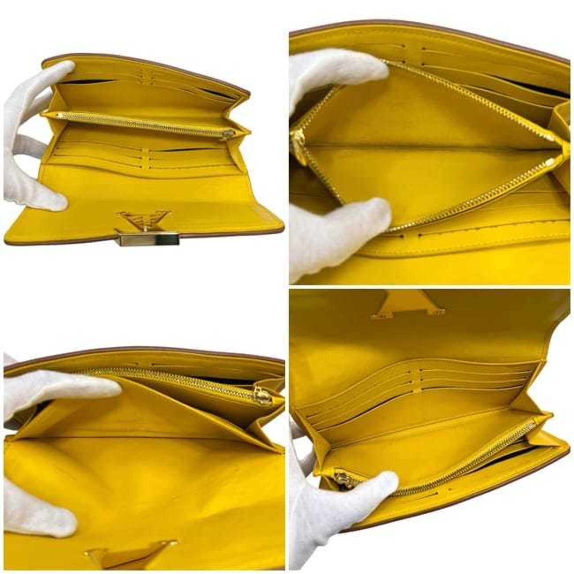 Louis Vuitton Louis Vuitton Bi-fold Long Wallet Portefeuille Capucines f-25312 Yellow Brown Jaune Stripe M80416 Jacquard Canvas Leather IC Tag Compatible LOUIS VUITTON LV Monogram Size ONE SIZE - 4 Thumbnail