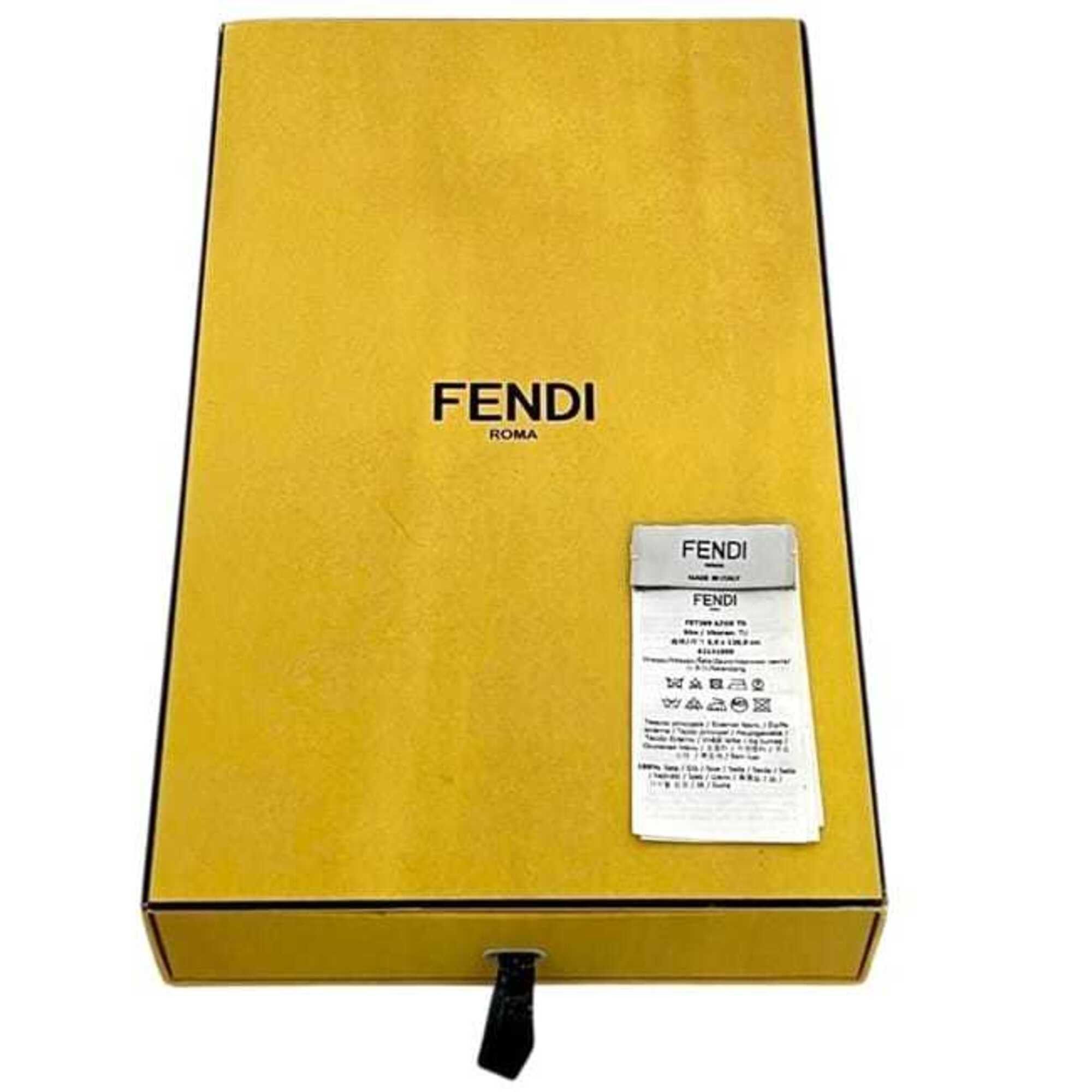 Fendi Fendi Ribbon Scarf Muffler, Rappie, Yellow, Khaki, Green, Zucca, FXT269 A7 TU 62141000, 100% Silk, FENDI Size ONE SIZE - 7 Thumbnail