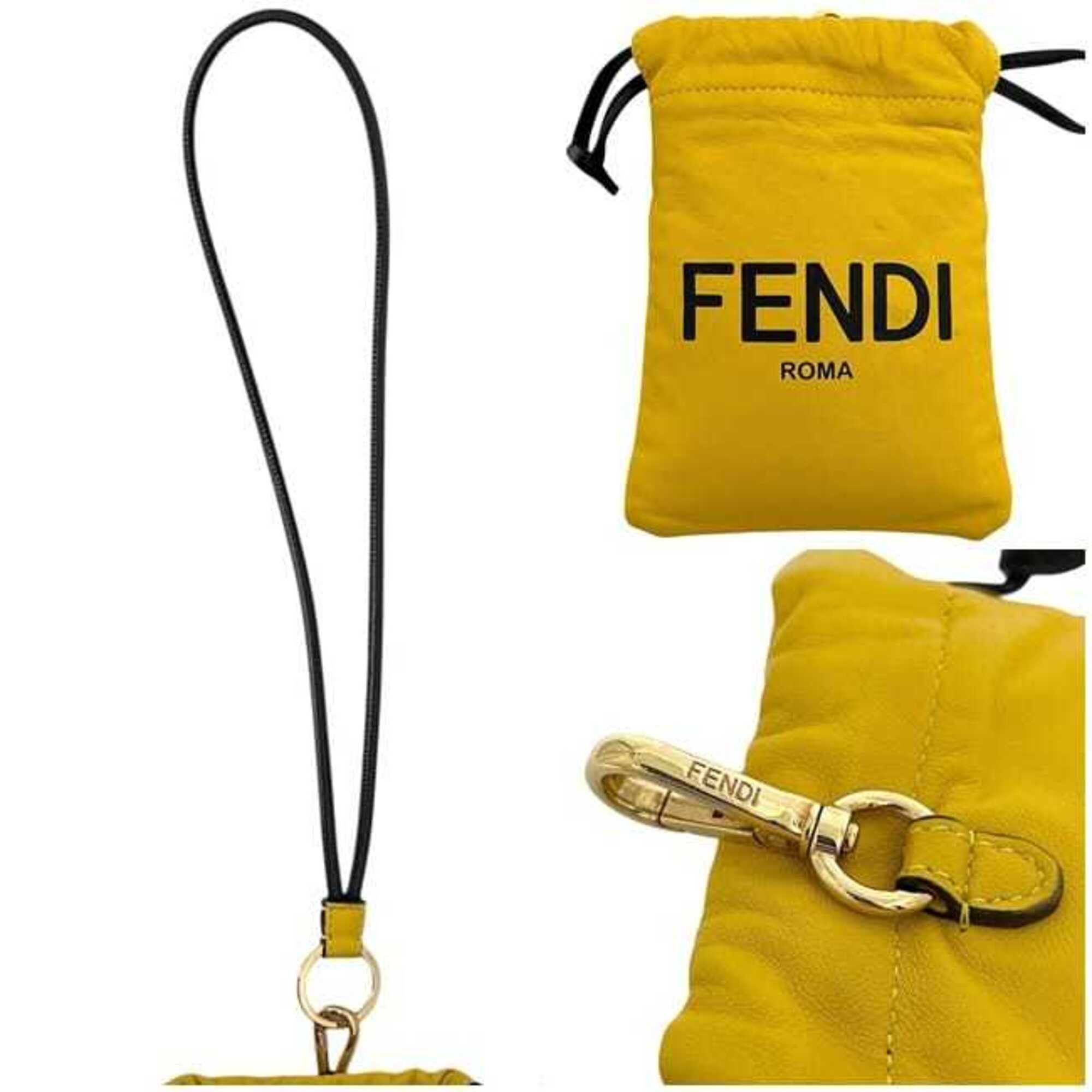 Fendi Fendi Shoulder Bag Wearable ec-25314 Yellow 7AR898 Leather ADM9 209 0189 FENDI Crossbody Smartphone Sacoche Pouch Mini Women's Size ONE SIZE - 5 Thumbnail