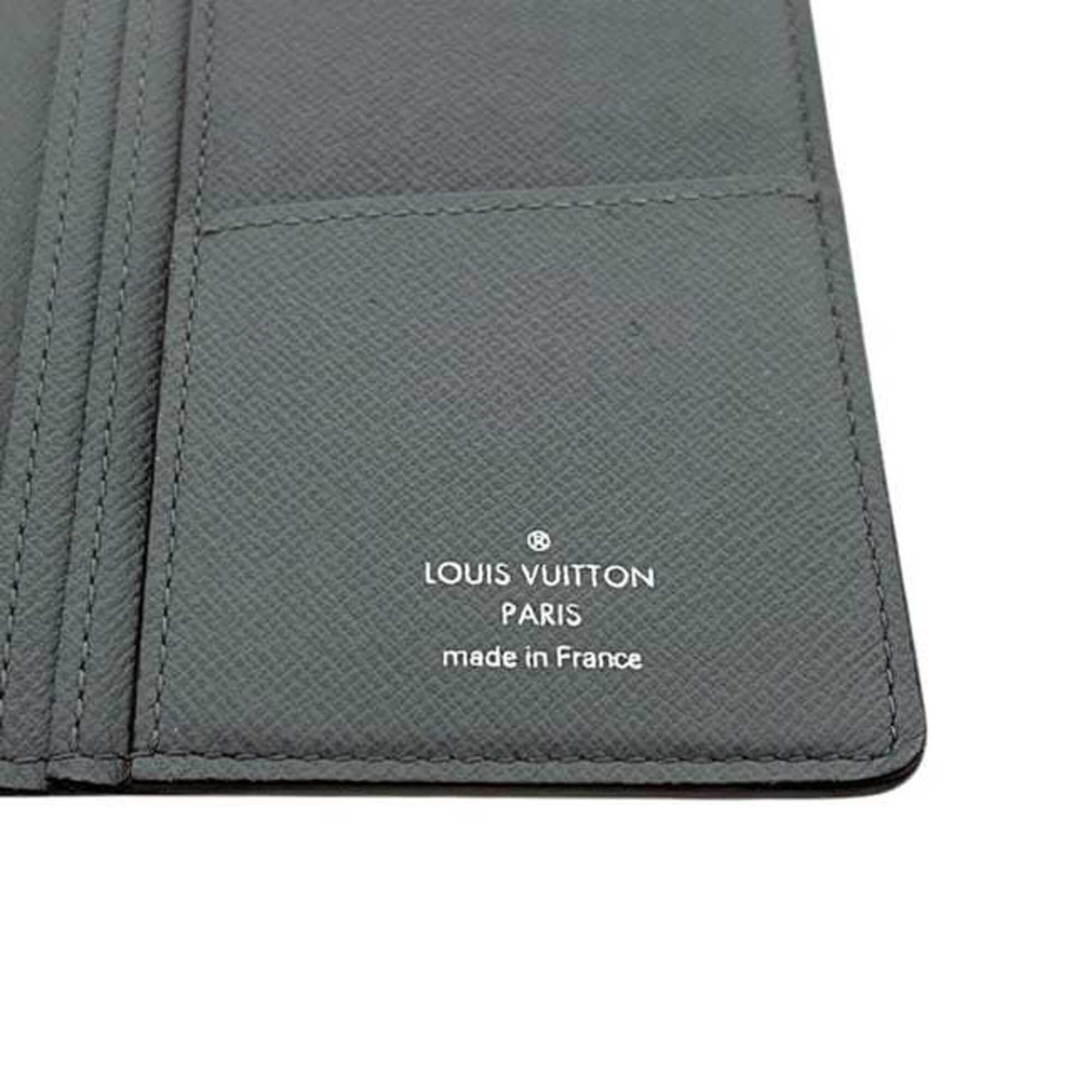 Louis Vuitton Louis Vuitton Bi-fold Long Wallet Portefeuille Brazza Grey Glacier Taiga M32653 Leather SP4162 LOUIS VUITTON Size ONE SIZE - 5 Thumbnail
