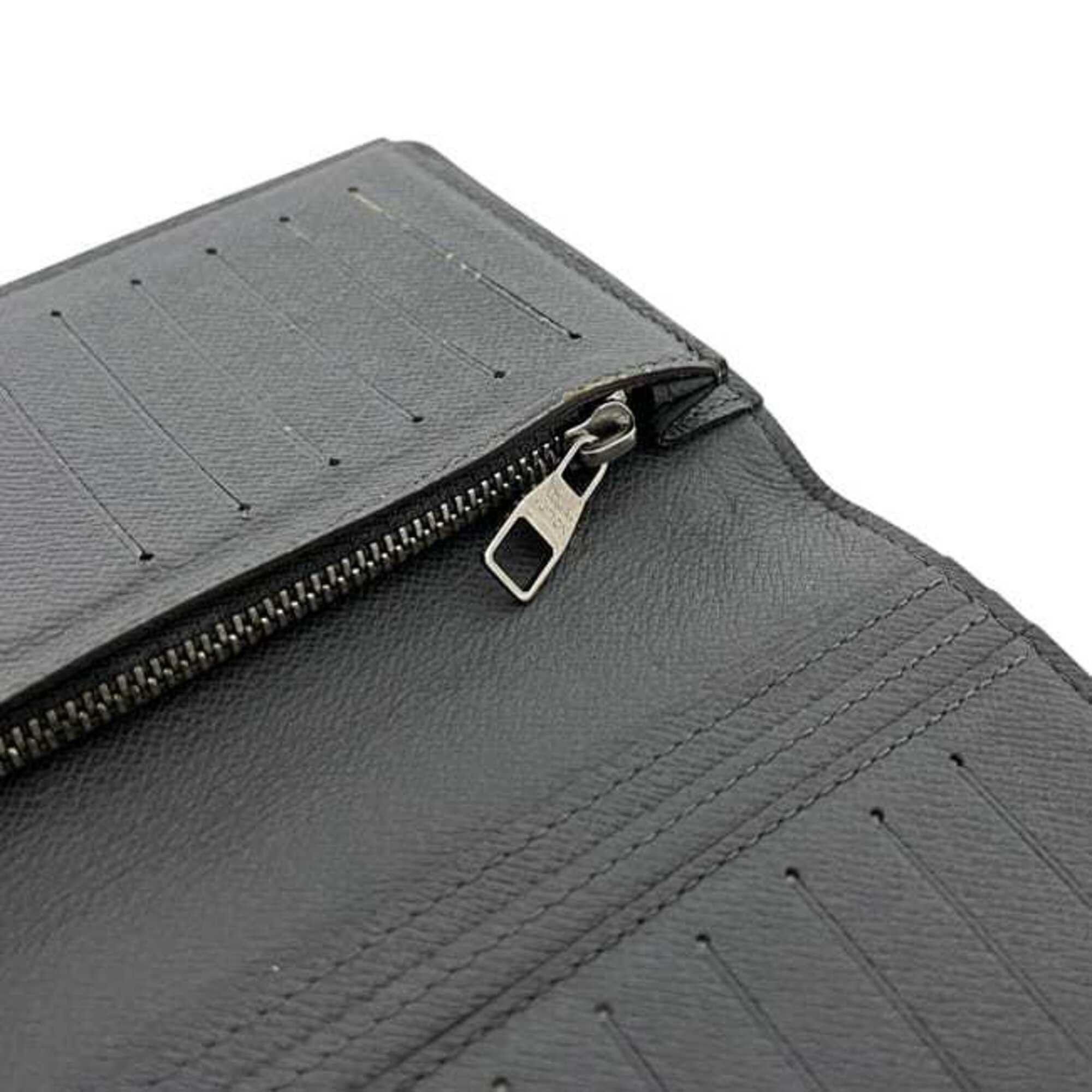 Louis Vuitton Louis Vuitton Bi-fold Long Wallet Portefeuille Brazza Grey Glacier Taiga M32653 Leather SP4162 LOUIS VUITTON Size ONE SIZE - 6 Thumbnail