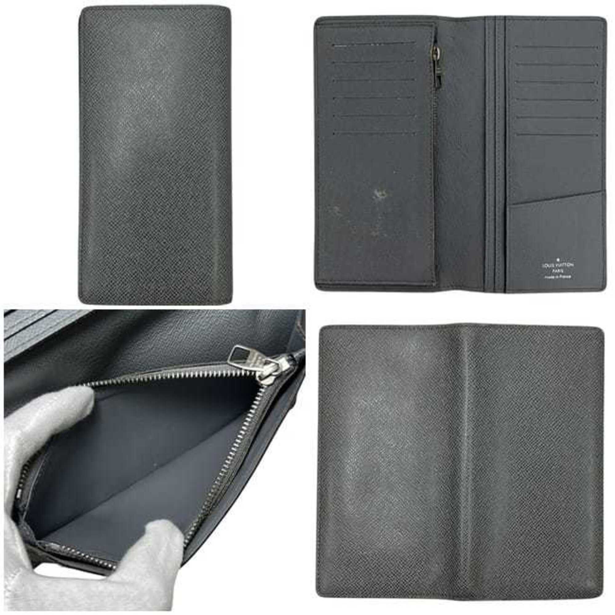 Louis Vuitton Louis Vuitton Bi-fold Long Wallet Portefeuille Brazza Grey Glacier Taiga M32653 Leather SP4162 LOUIS VUITTON Size ONE SIZE - 3 Thumbnail
