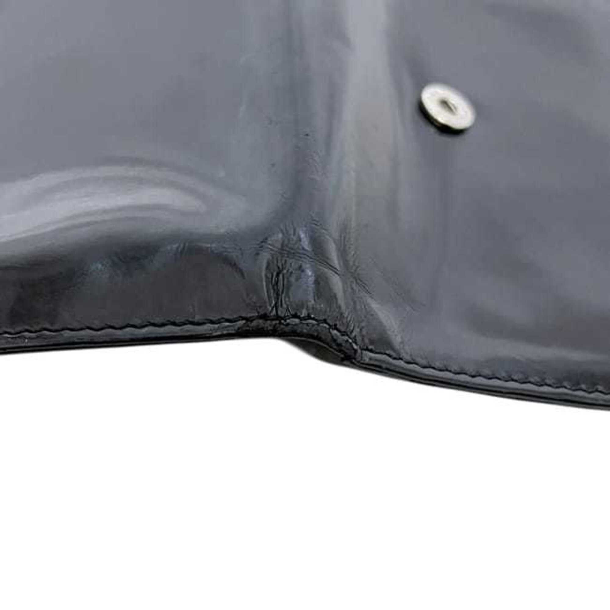 Prada Prada Tri-fold Wallet ec-25261 Black NERO Compact Patent Leather PRADA Enamel Folding Women's Men's Mark Size ONE SIZE - 8 Thumbnail