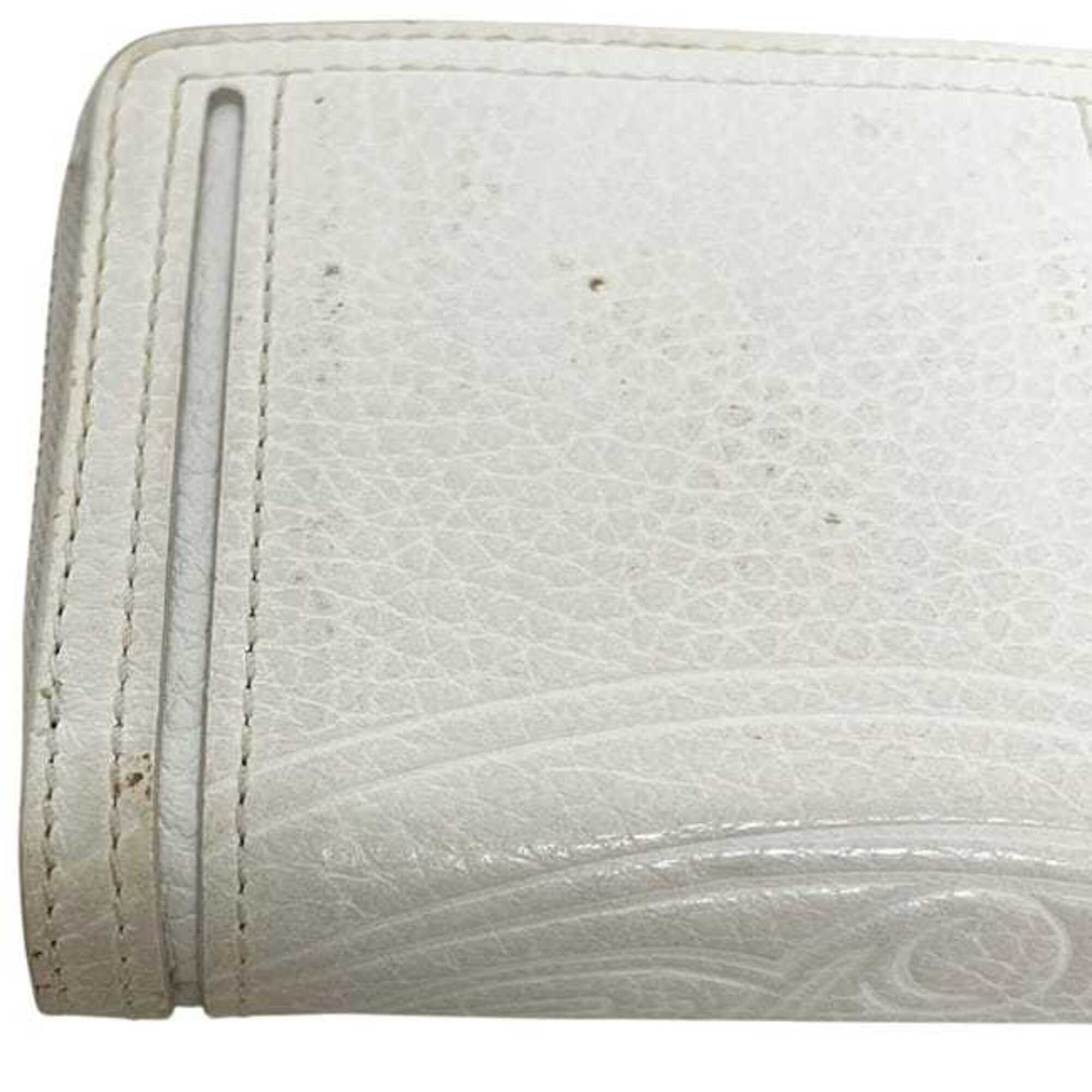 Celine Celine bi-fold wallet ec-25309 White Triomphe Leather CELINE Embossed Mini Compact Women's Men's Wallet Mark Size ONE SIZE - 8 Thumbnail