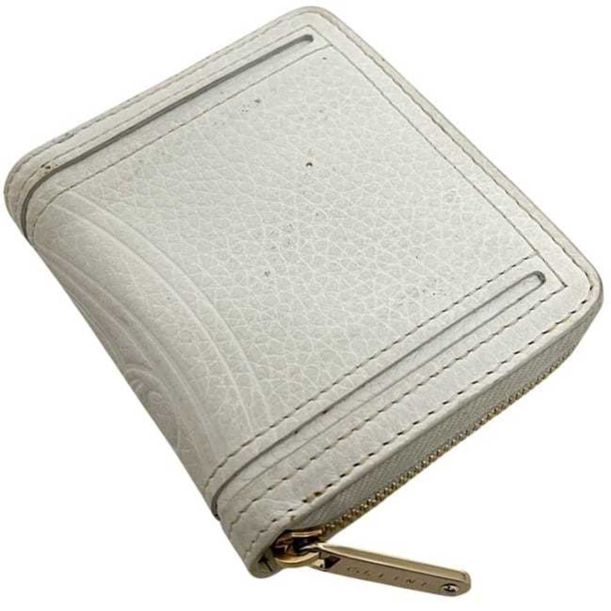 Celine Celine bi-fold wallet ec-25309 White Triomphe Leather CELINE Embossed Mini Compact Women's Men's Wallet Mark Size ONE SIZE - 11 Thumbnail