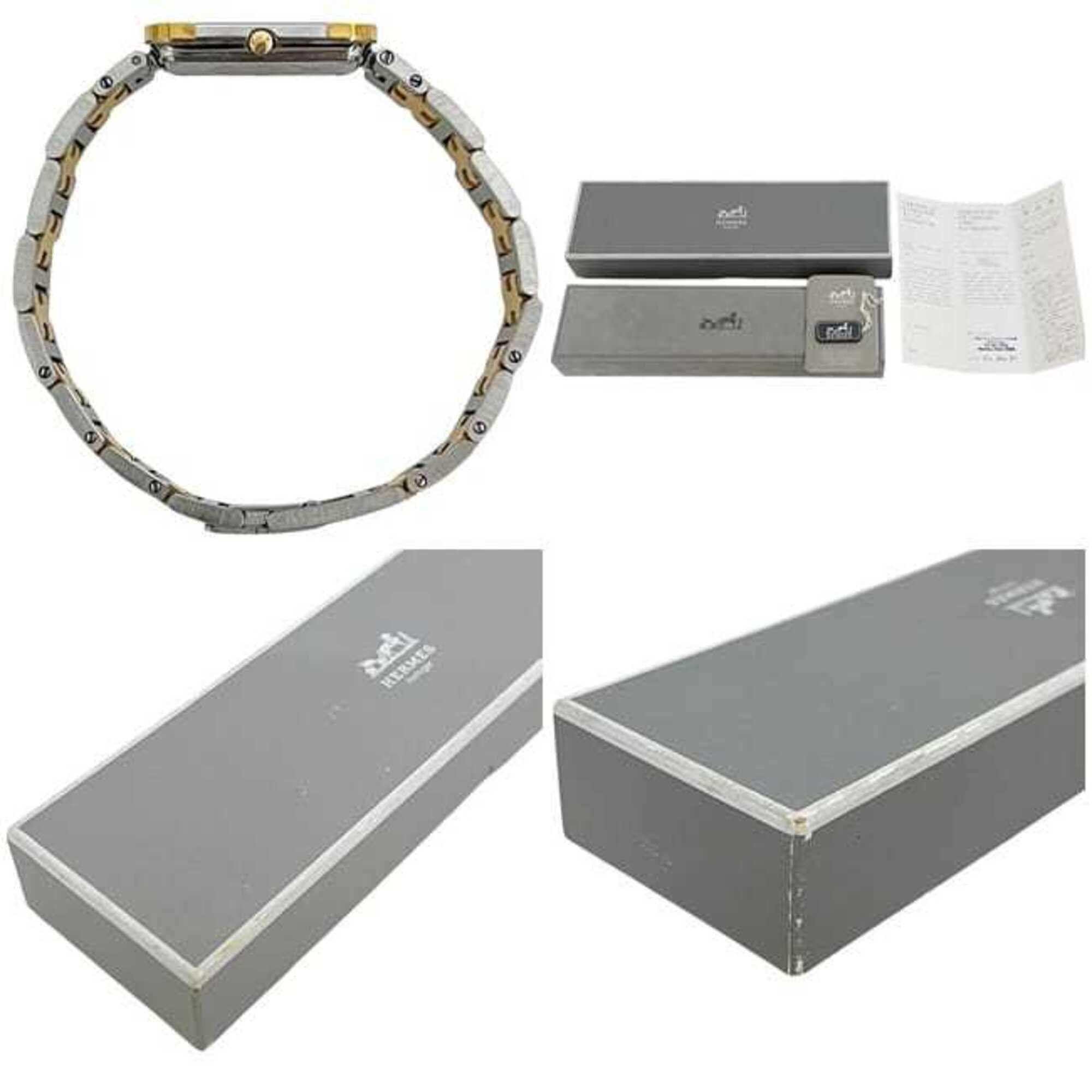 Hermes Hermes watch, Croisière, white, silver, gold, CR1.240 battery-operated, stainless steel, quartz movement. Size ONE SIZE - 4 Thumbnail