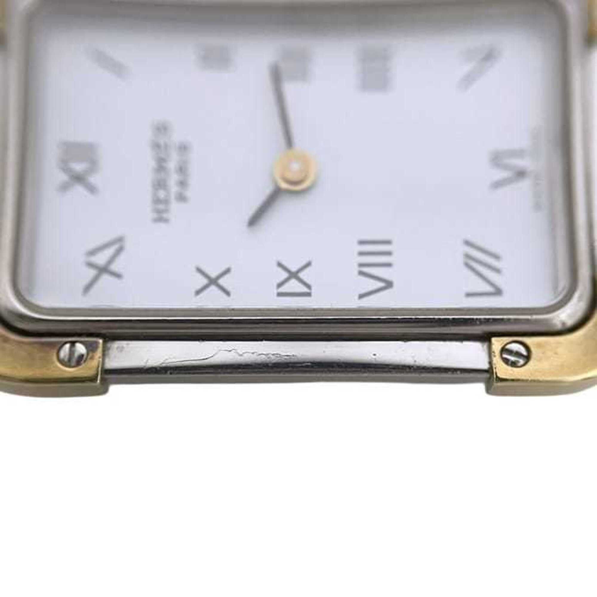 Hermes Hermes watch, Croisière, white, silver, gold, CR1.240 battery-operated, stainless steel, quartz movement. Size ONE SIZE - 8 Thumbnail