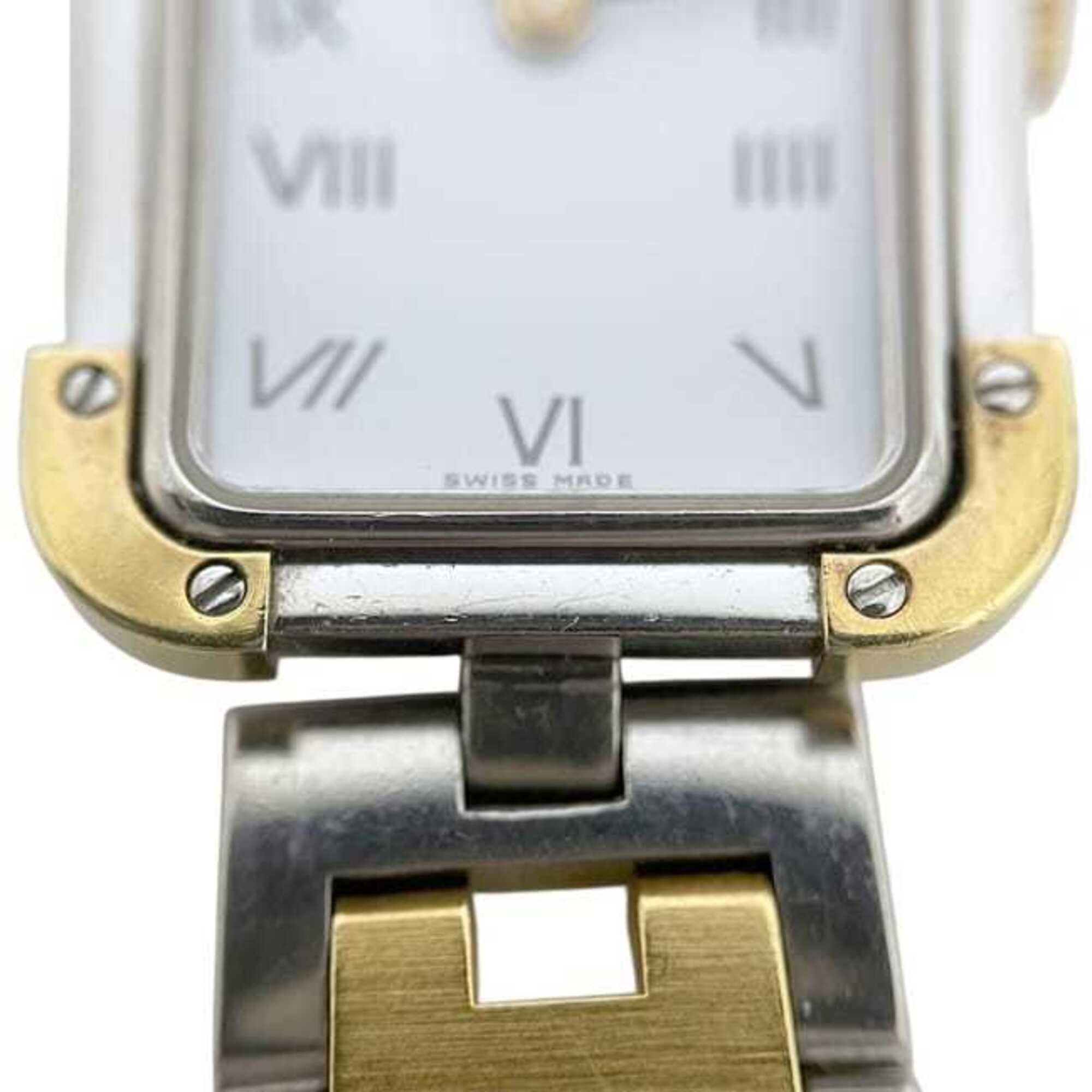 Hermes Hermes watch, Croisière, white, silver, gold, CR1.240 battery-operated, stainless steel, quartz movement. Size ONE SIZE - 9 Thumbnail