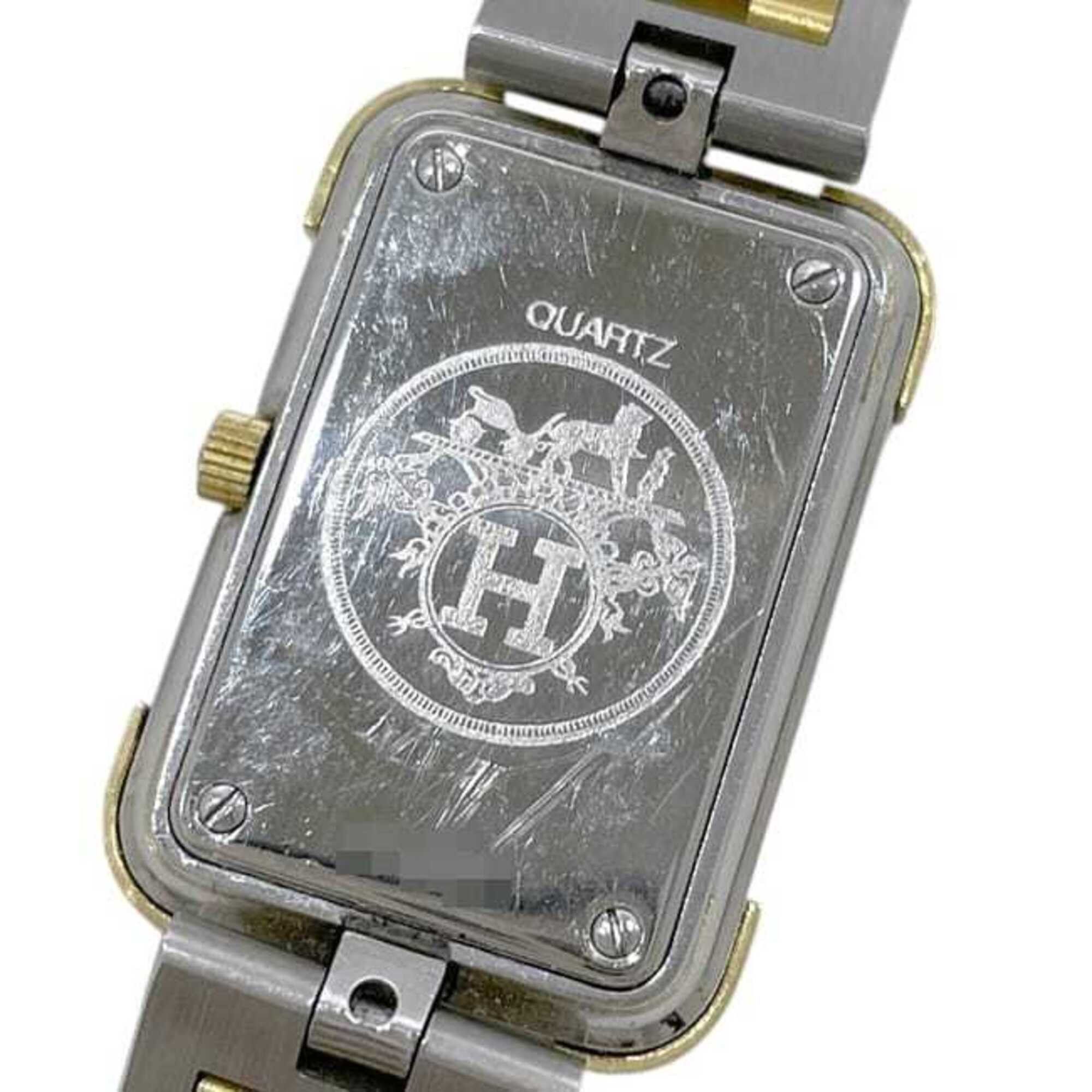 Hermes Hermes watch, Croisière, white, silver, gold, CR1.240 battery-operated, stainless steel, quartz movement. Size ONE SIZE - 5 Thumbnail