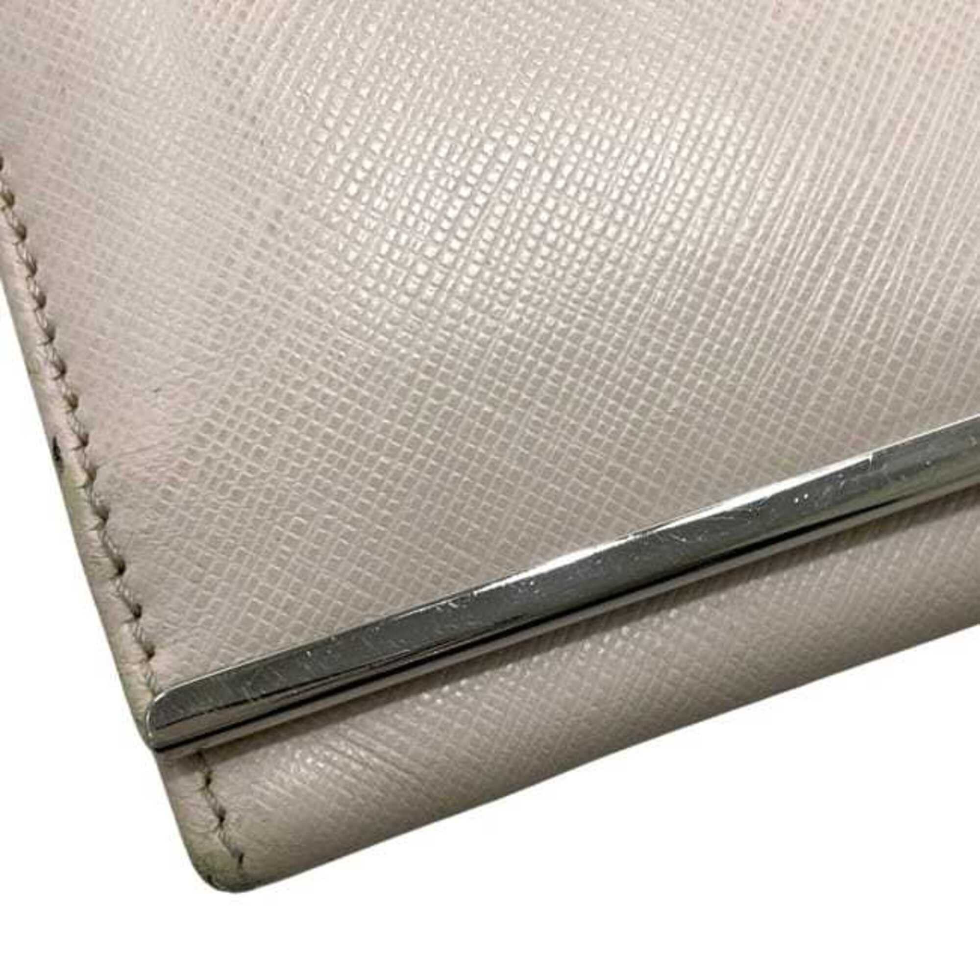 Salvatore Ferragamo Salvatore Ferragamo Bi-fold Long Wallet ec-25269 Beige Gancini IR-224633 Leather Clip Size ONE SIZE - 9 Thumbnail