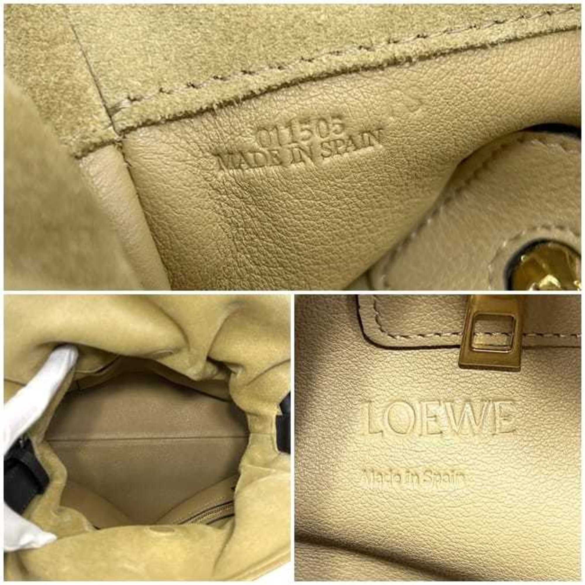 Loewe Loewe 2-way bag, Flamenco Knot, beige/dark brown, flamenco shoulder suede leather, 011505 LOEWE Size ONE SIZE - 4 Thumbnail