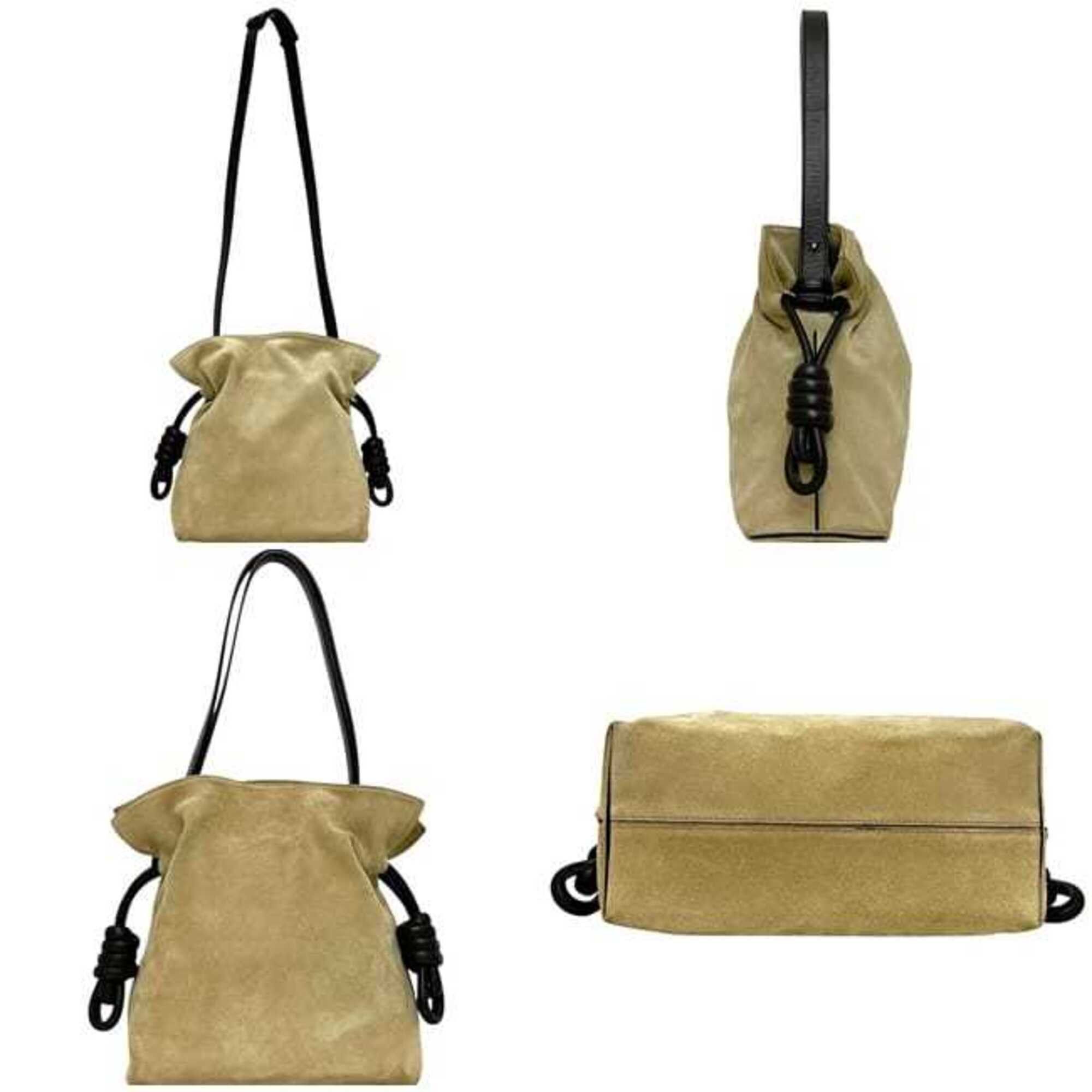 Loewe Loewe 2-way bag, Flamenco Knot, beige/dark brown, flamenco shoulder suede leather, 011505 LOEWE Size ONE SIZE - 3 Thumbnail