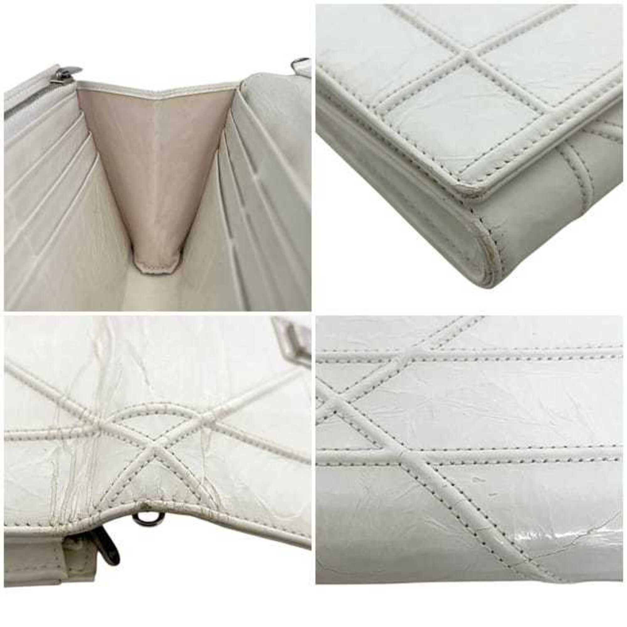 Dior Christian Dior Shoulder Wallet f-25344 White Diorama Chain Leather 03-MA-1106 Flap Stitch Crossbody Bag Size ONE SIZE - 8 Thumbnail