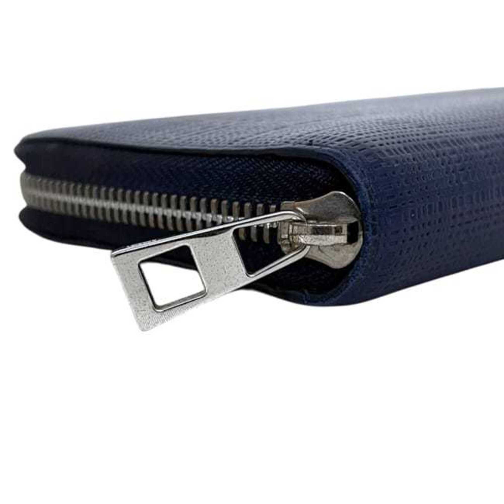 Loewe Loewe Round Long Wallet ec-25326 Navy Linen Anagram 101N88.F13 Leather 411509 LOEWE Blue Men's Women's Size ONE SIZE - 9 Thumbnail