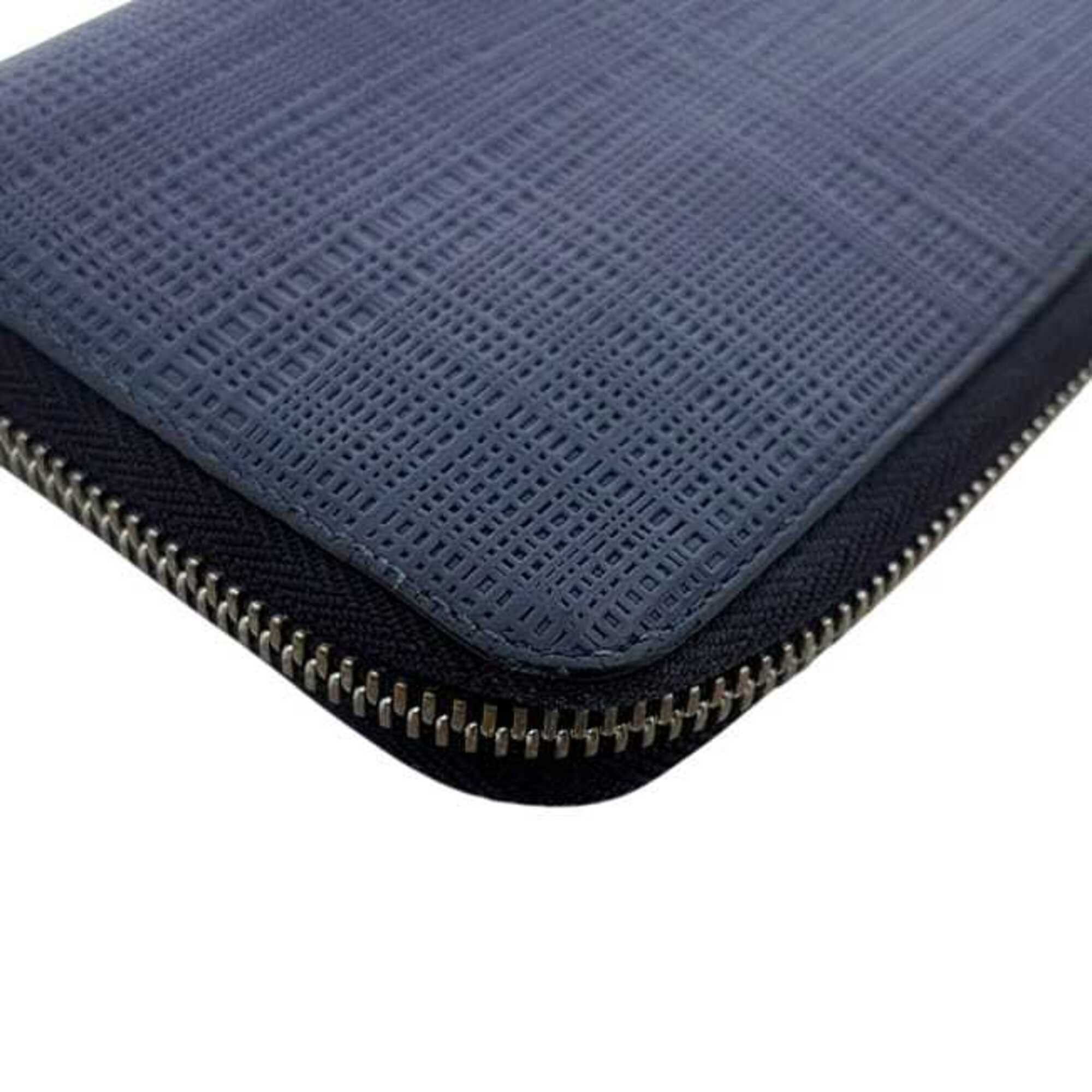 Loewe Loewe Round Long Wallet ec-25326 Navy Linen Anagram 101N88.F13 Leather 411509 LOEWE Blue Men's Women's Size ONE SIZE - 10 Thumbnail