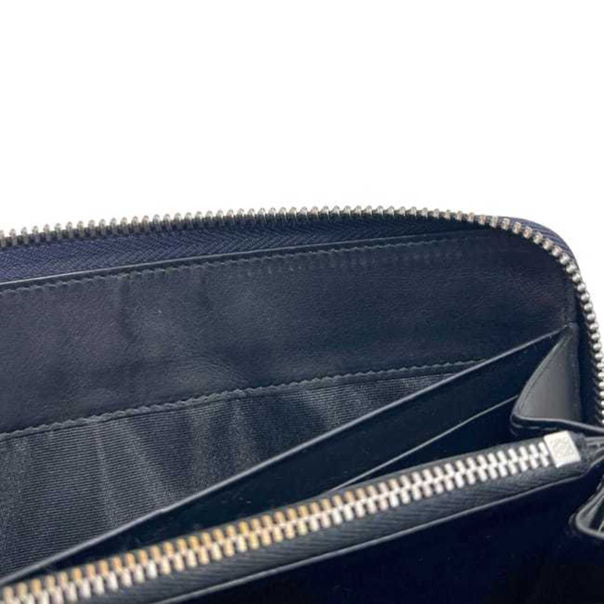 Loewe Loewe Round Long Wallet ec-25326 Navy Linen Anagram 101N88.F13 Leather 411509 LOEWE Blue Men's Women's Size ONE SIZE - 5 Thumbnail