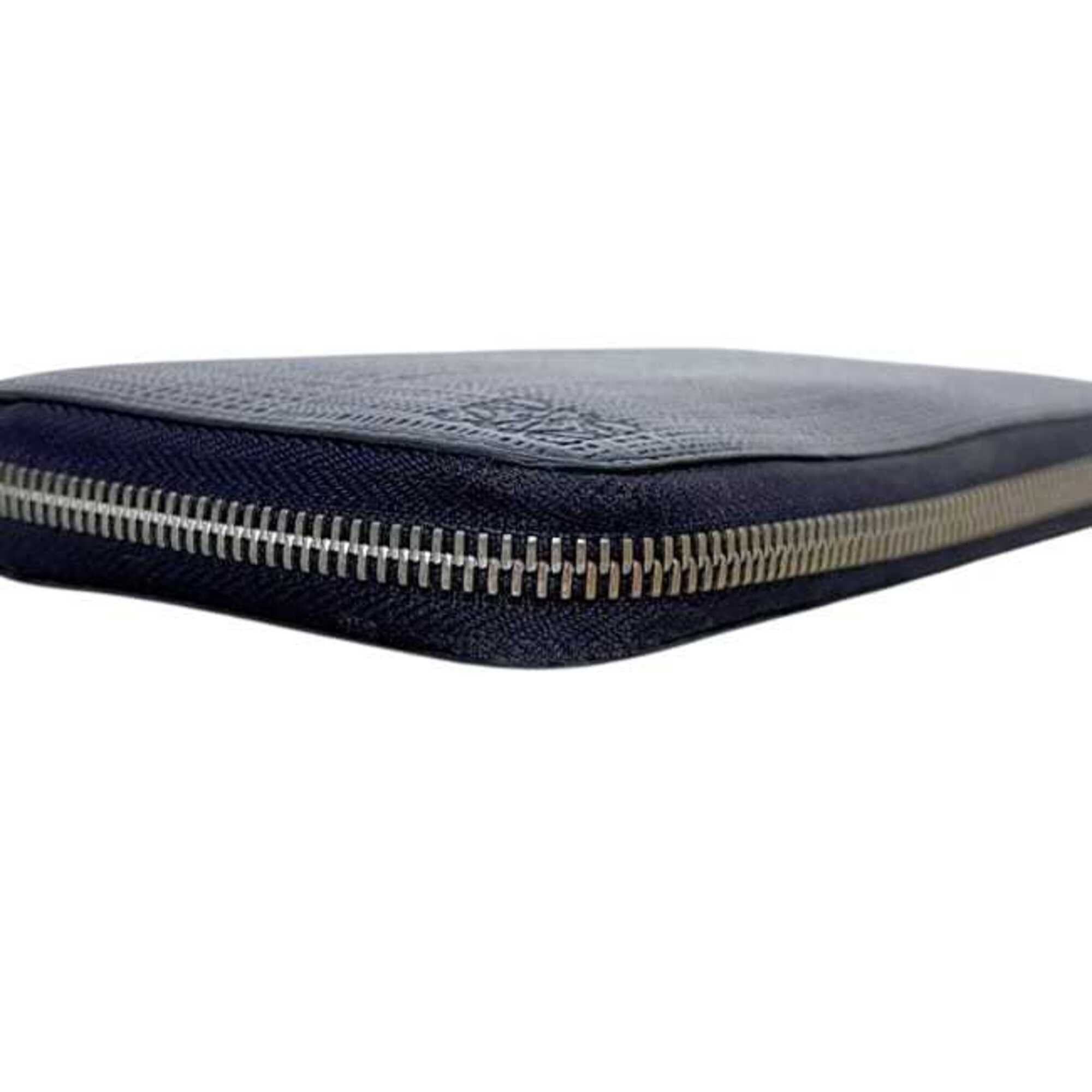 Loewe Loewe Round Long Wallet ec-25326 Navy Linen Anagram 101N88.F13 Leather 411509 LOEWE Blue Men's Women's Size ONE SIZE - 7 Thumbnail