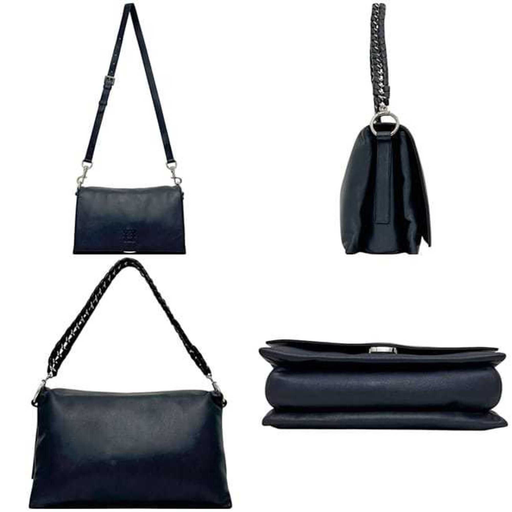 Loewe Loewe 2-way bag, navy blue, Anagram logo, chain handle, nappa leather, 061401 LOEWE Size ONE SIZE - 3 Thumbnail