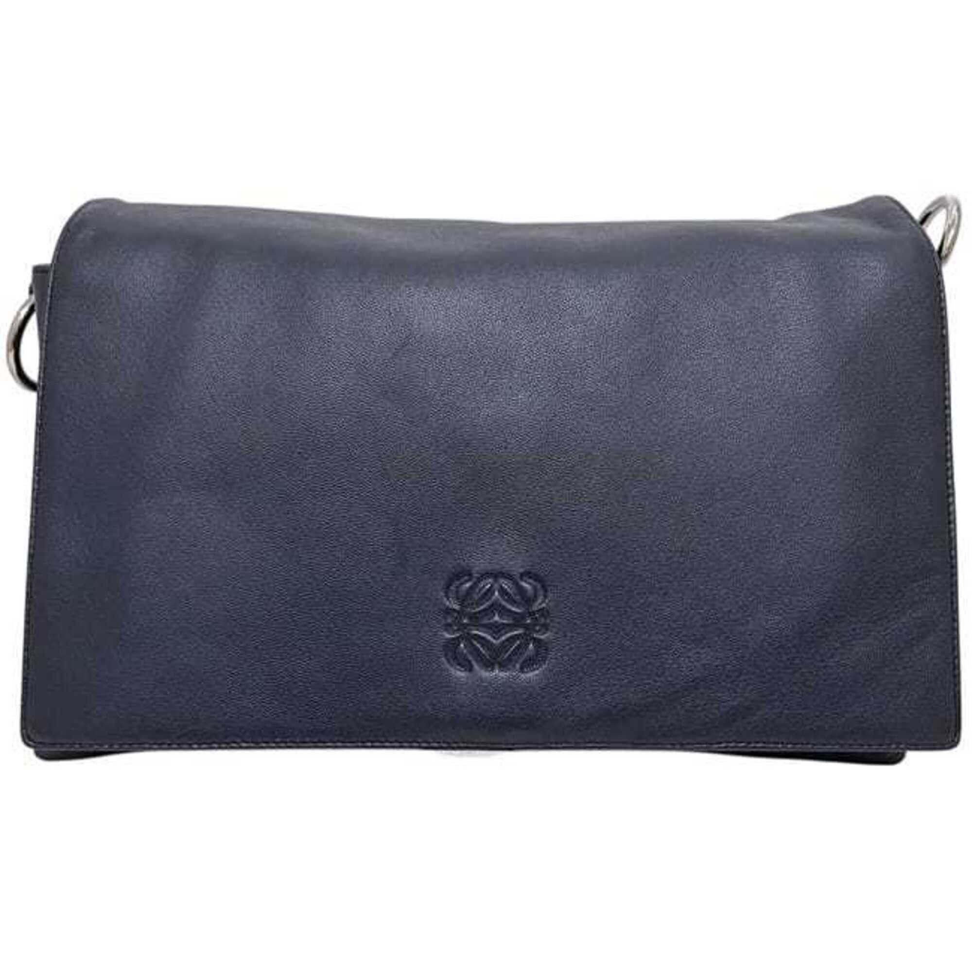 Loewe Loewe 2-way bag, navy blue, Anagram logo, chain handle, nappa leather, 061401 LOEWE Size ONE SIZE - 8 Thumbnail