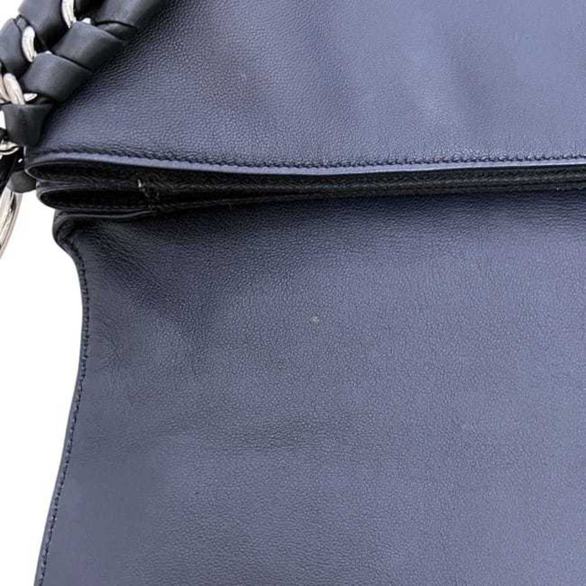 Loewe Loewe 2-way bag, navy blue, Anagram logo, chain handle, nappa leather, 061401 LOEWE Size ONE SIZE - 6 Thumbnail