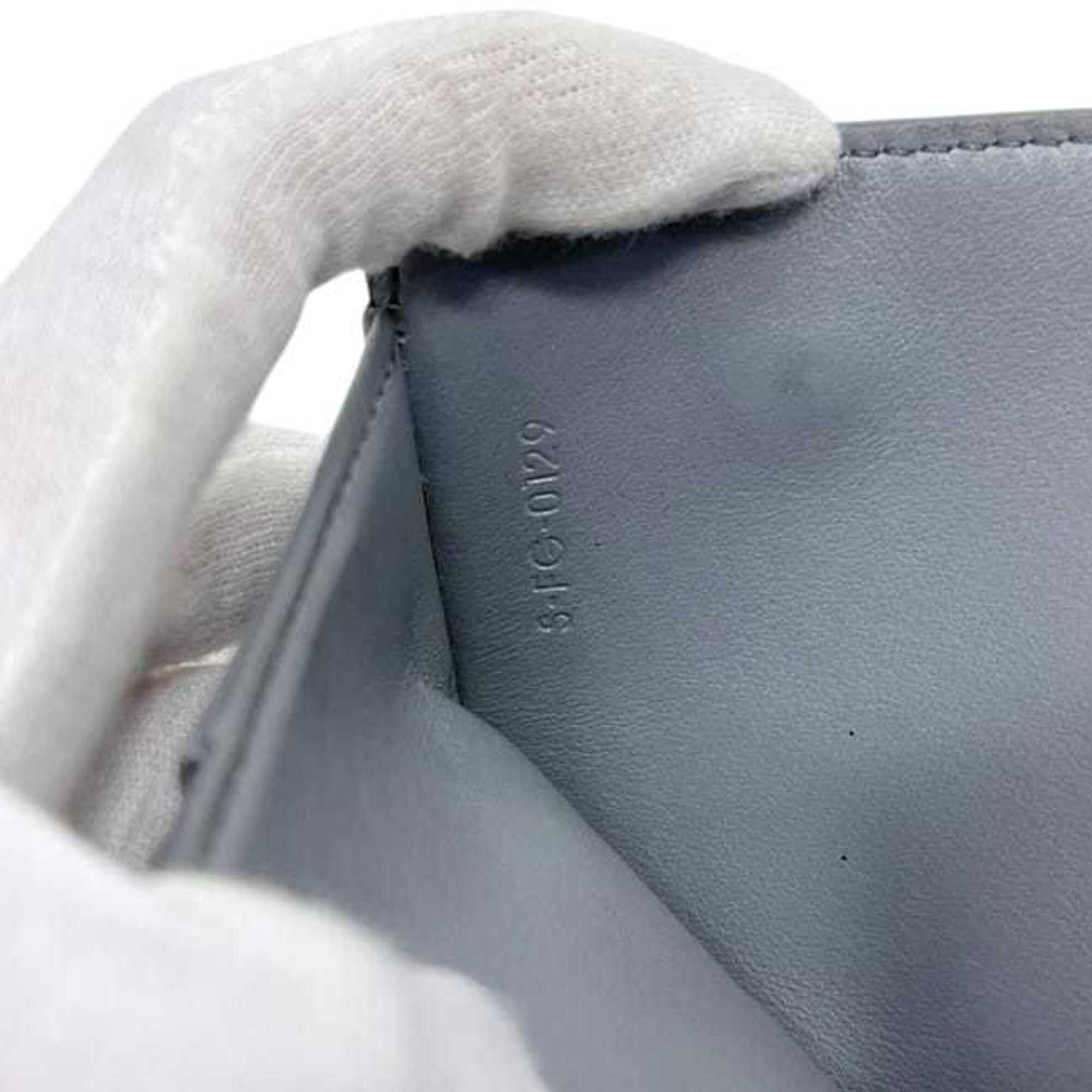 Celine Celine Trifold Wallet ec-25322 Gray 10B57 3BEL 38NO Leather S-FG-0129 CELINE Compact Folding Grain Women's Size ONE SIZE - 5 Thumbnail