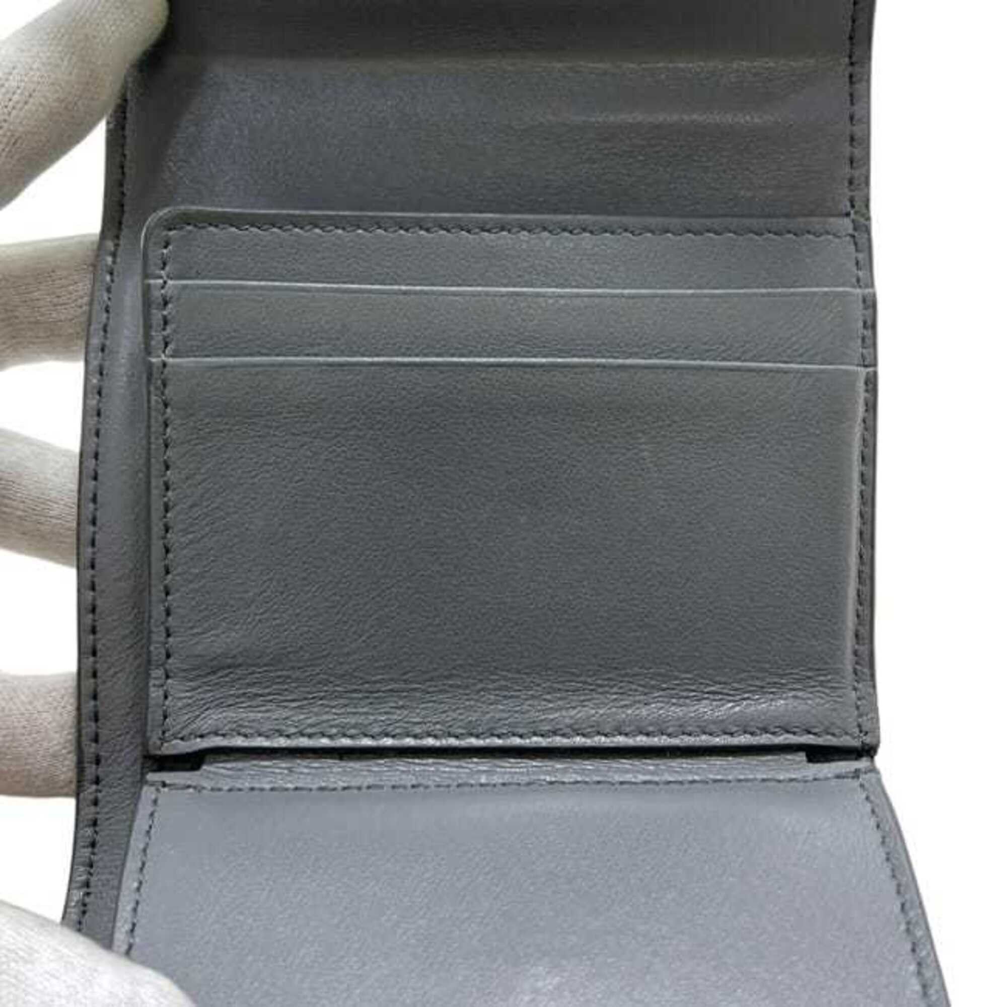 Celine Celine Trifold Wallet ec-25322 Gray 10B57 3BEL 38NO Leather S-FG-0129 CELINE Compact Folding Grain Women's Size ONE SIZE - 8 Thumbnail