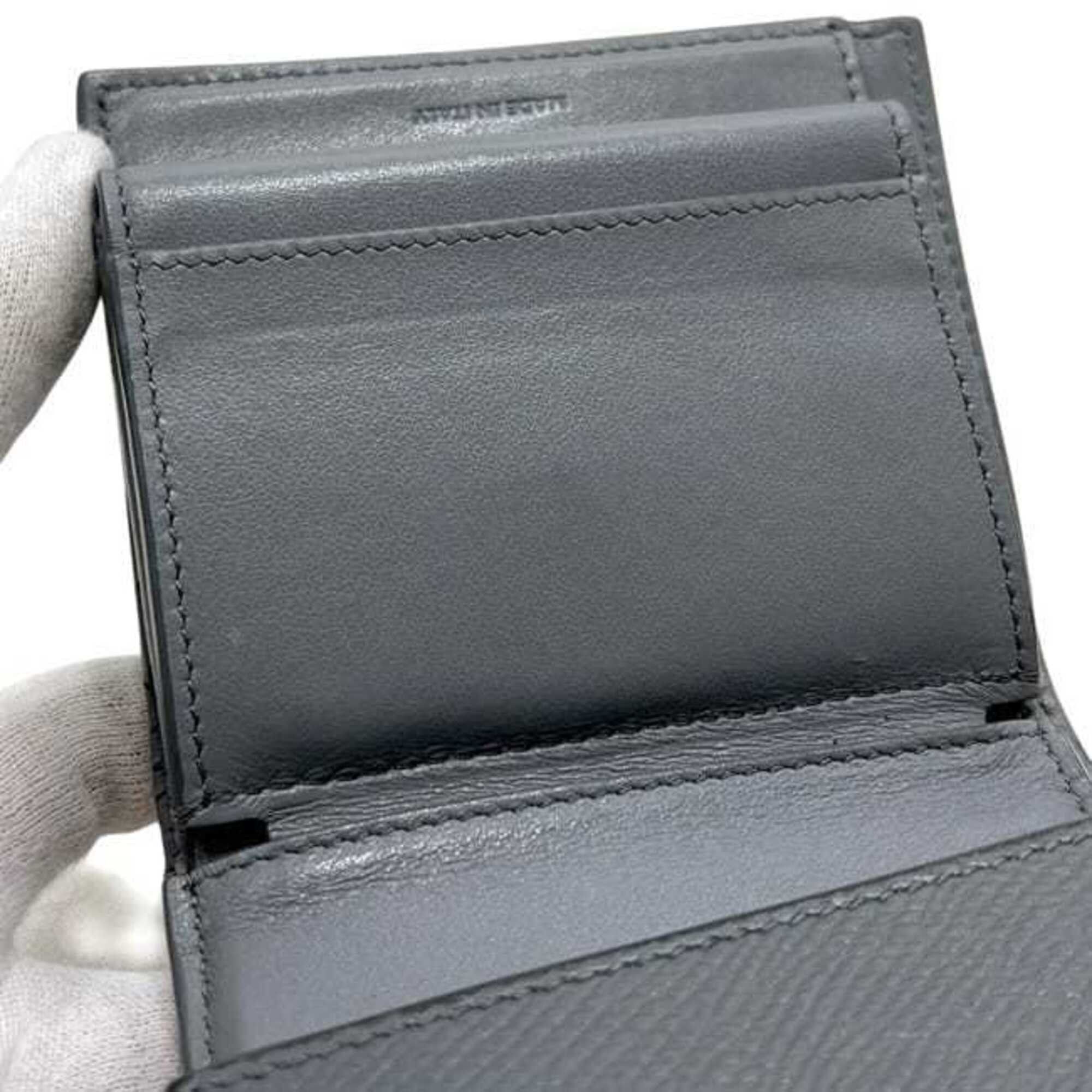 Celine Celine Trifold Wallet ec-25322 Gray 10B57 3BEL 38NO Leather S-FG-0129 CELINE Compact Folding Grain Women's Size ONE SIZE - 7 Thumbnail