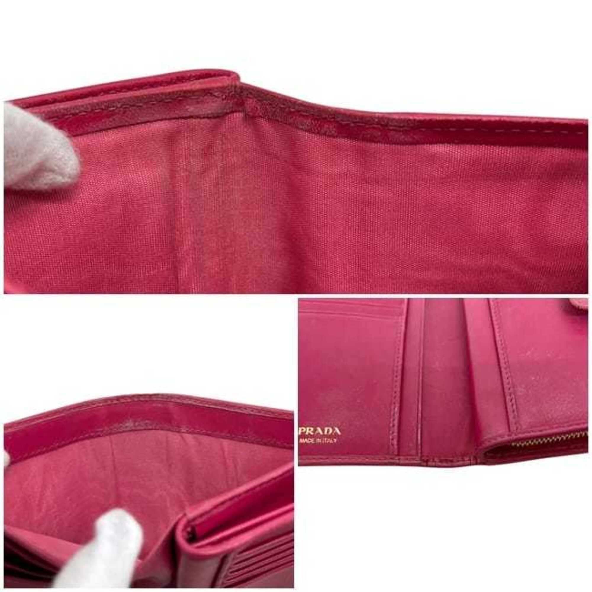 Prada Prada Bi-fold Wallet Pink PEONIA 1ML225 Folding Leather Vitello Move 236 PRADA Size ONE SIZE - 6 Thumbnail