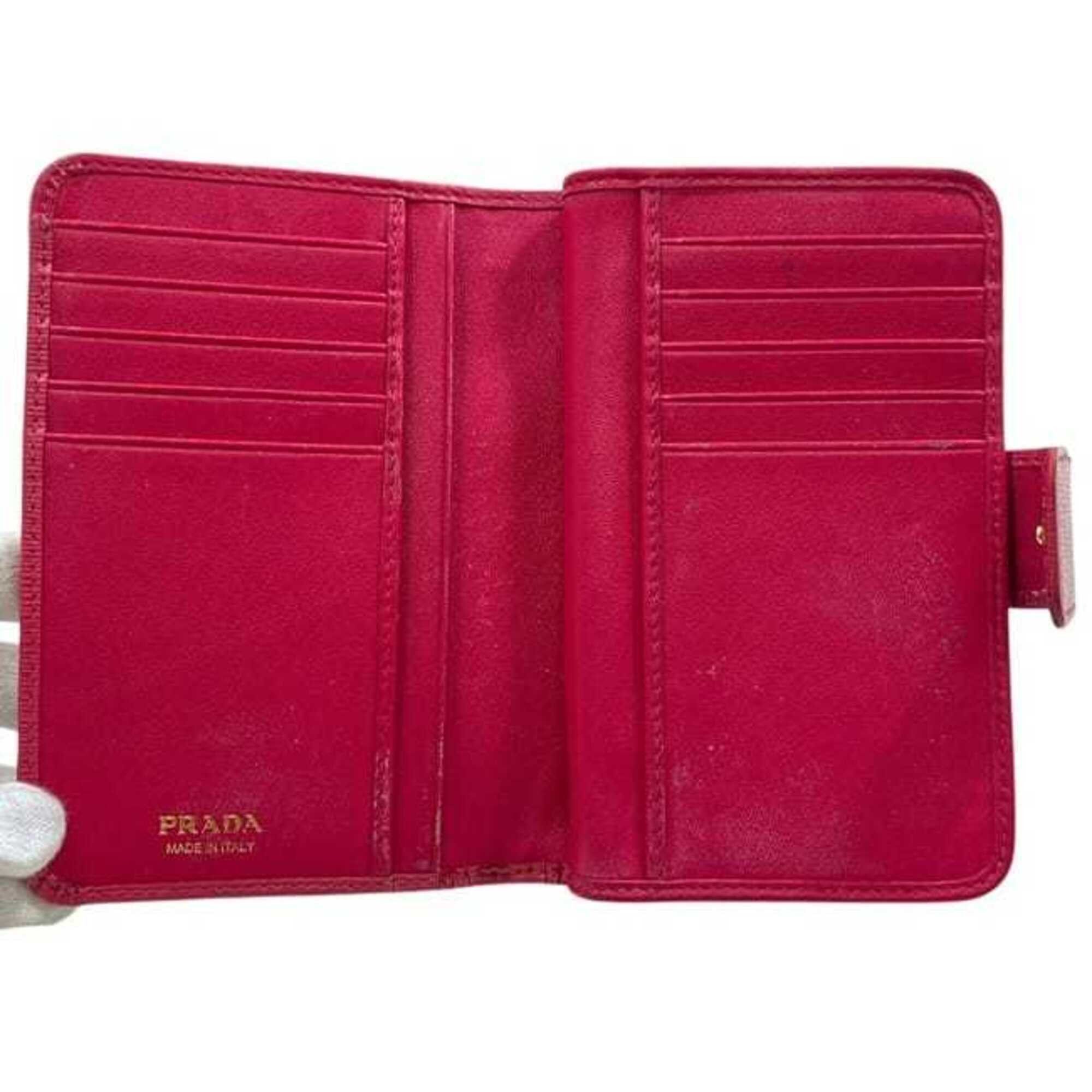 Prada Prada Bi-fold Wallet Pink PEONIA 1ML225 Folding Leather Vitello Move 236 PRADA Size ONE SIZE - 9 Thumbnail