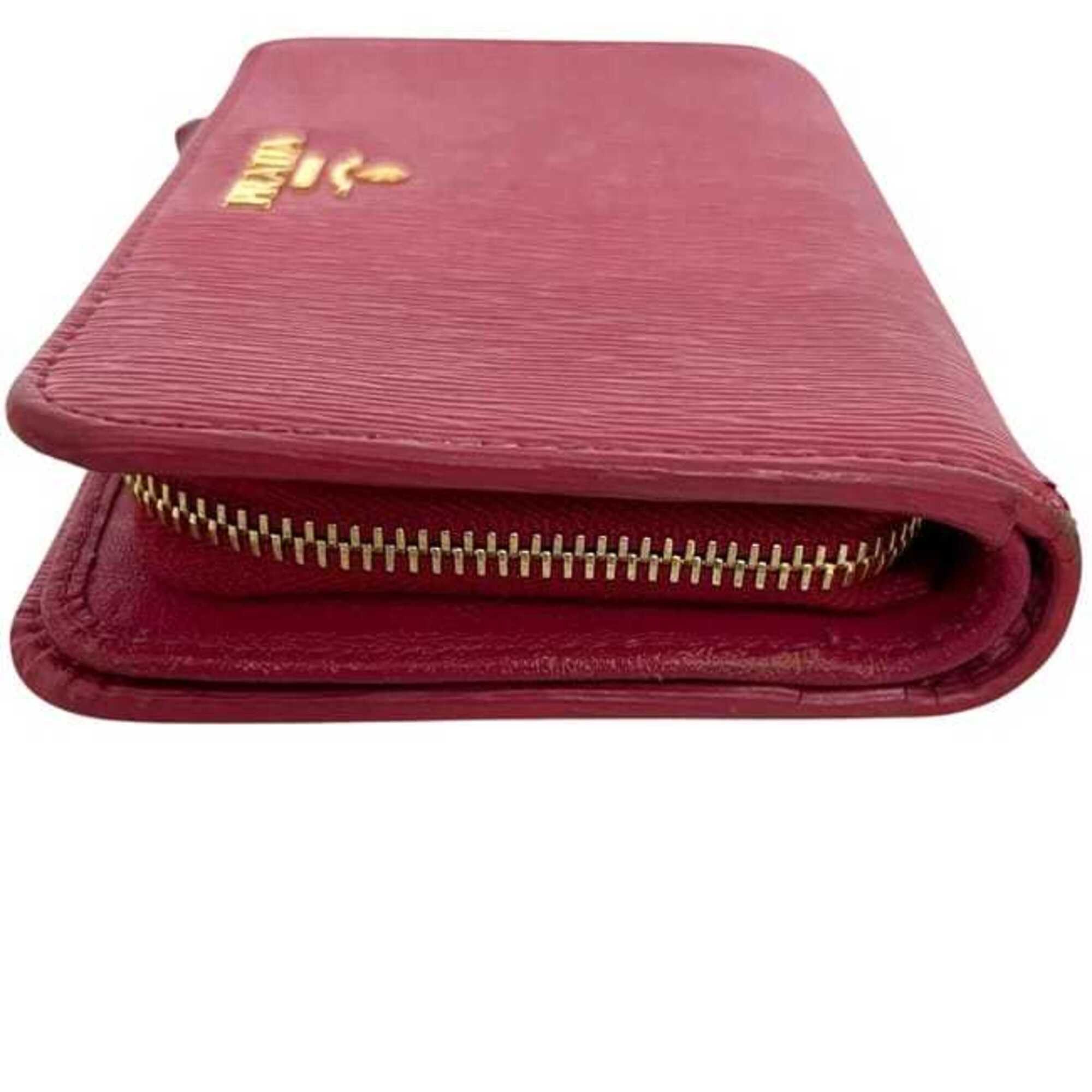 Prada Prada Bi-fold Wallet Pink PEONIA 1ML225 Folding Leather Vitello Move 236 PRADA Size ONE SIZE - 10 Thumbnail