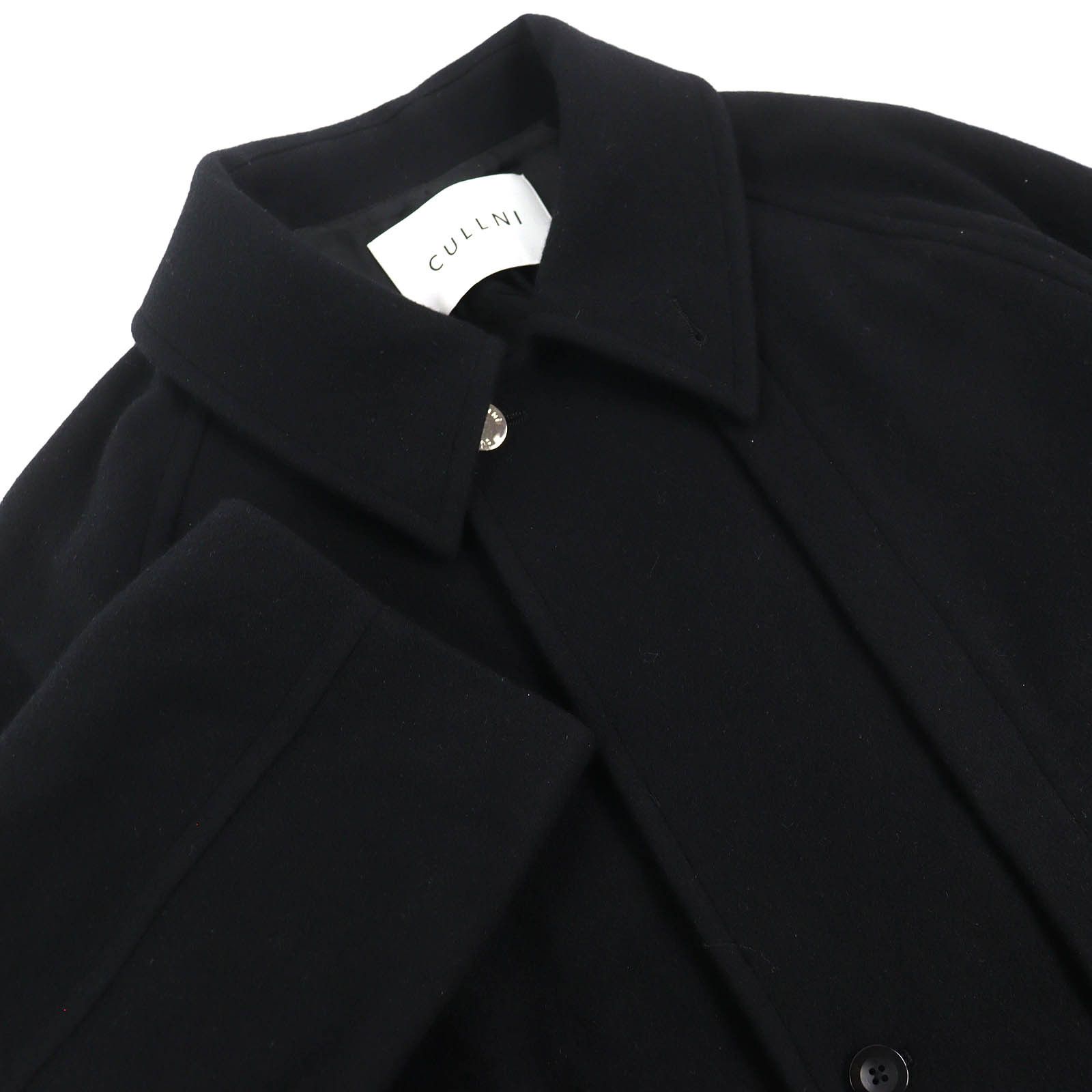 Other Other CULLNI Soutien Collar Tie Locken Wool Coat Textile Outerwear CU-054-ST DUTY FREE for USA Size ONE SIZE - 4 Thumbnail