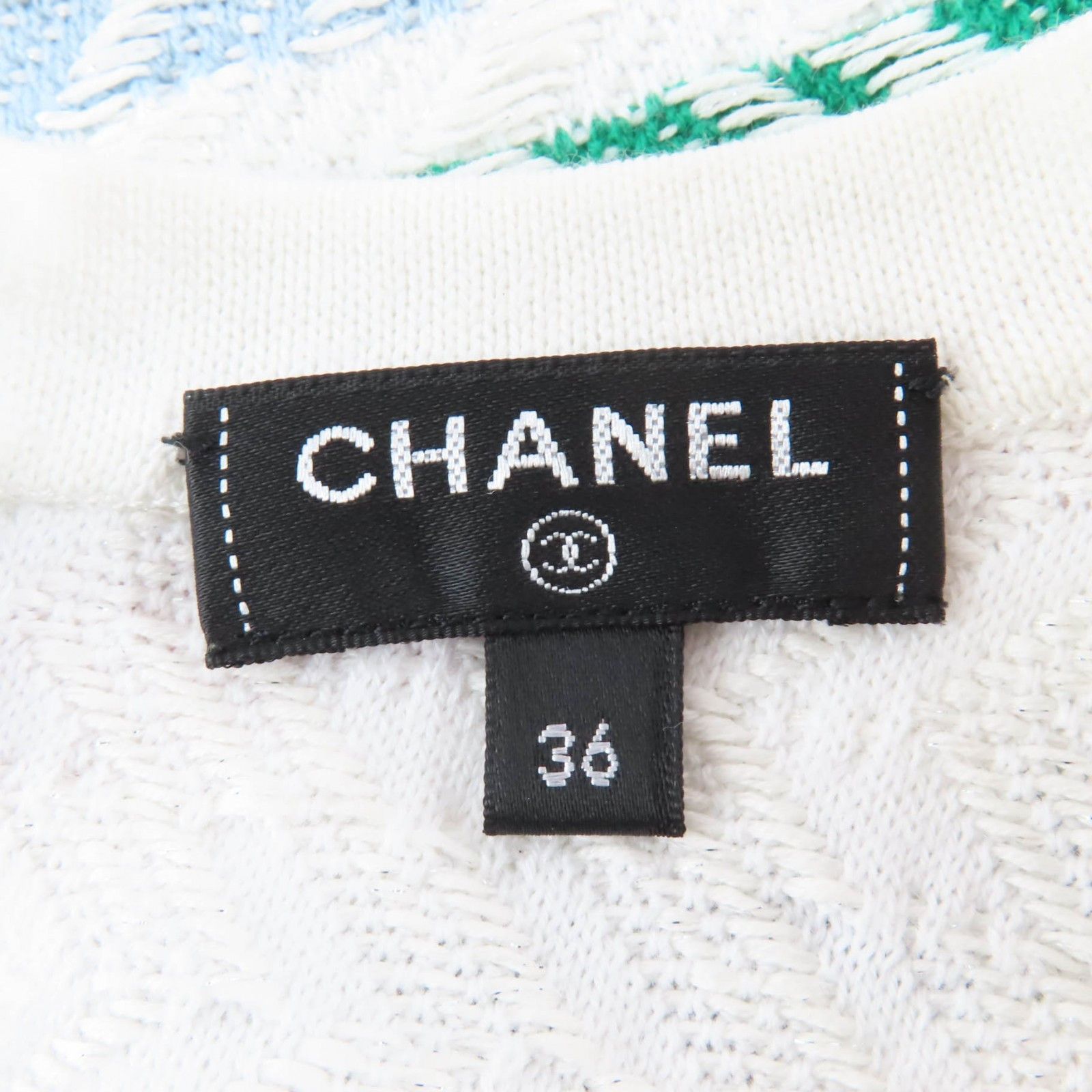 Chanel Chanel Chanel Cotton Knit Top Textile Tops P54052K07005 DUTY FREE for USA Size ONE SIZE - 5 Thumbnail