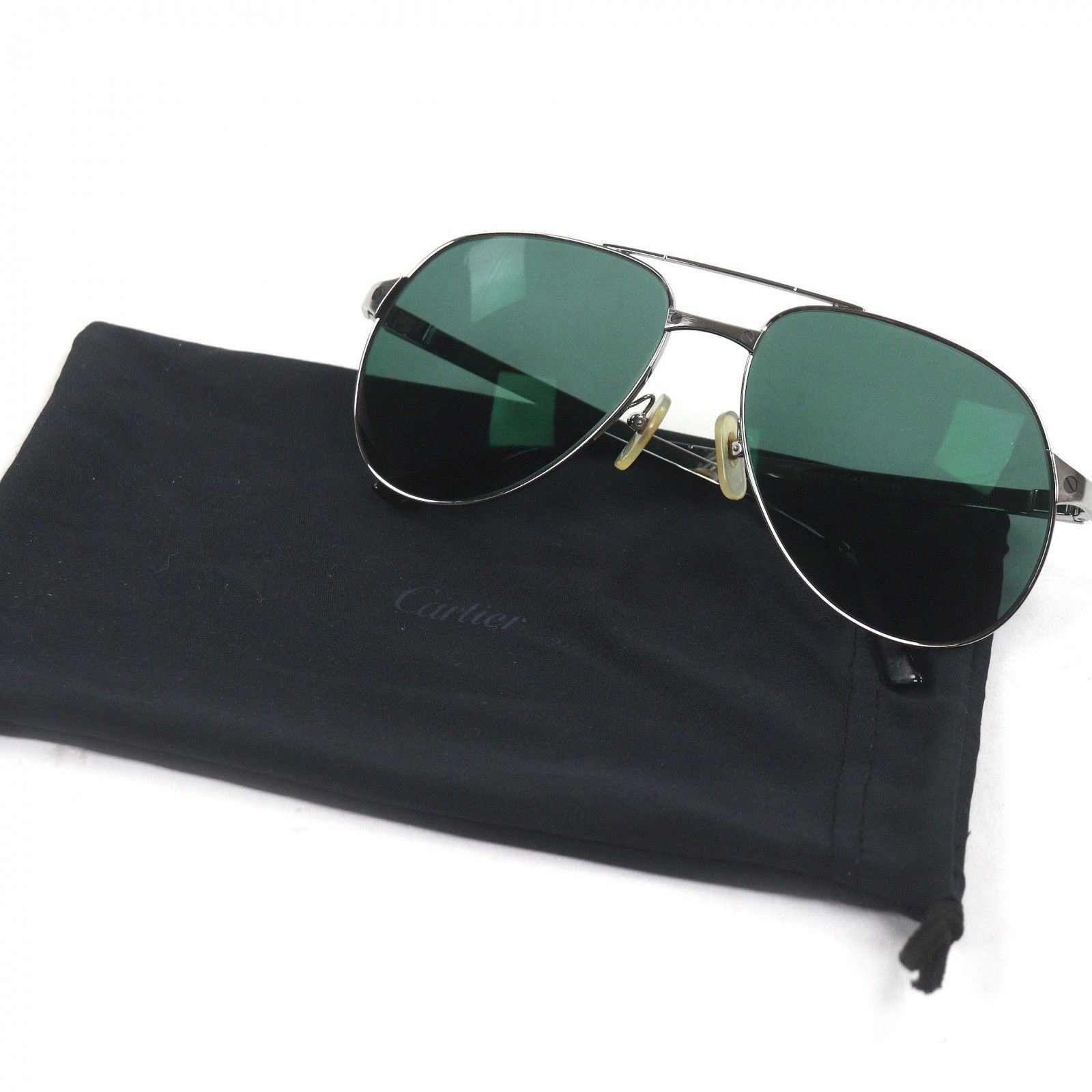 Cartier Cartier Cartier Santos Dumont Sunglasses Precious Metal Sunglasses DUTY FREE for USA Size ONE SIZE - 2 Thumbnail