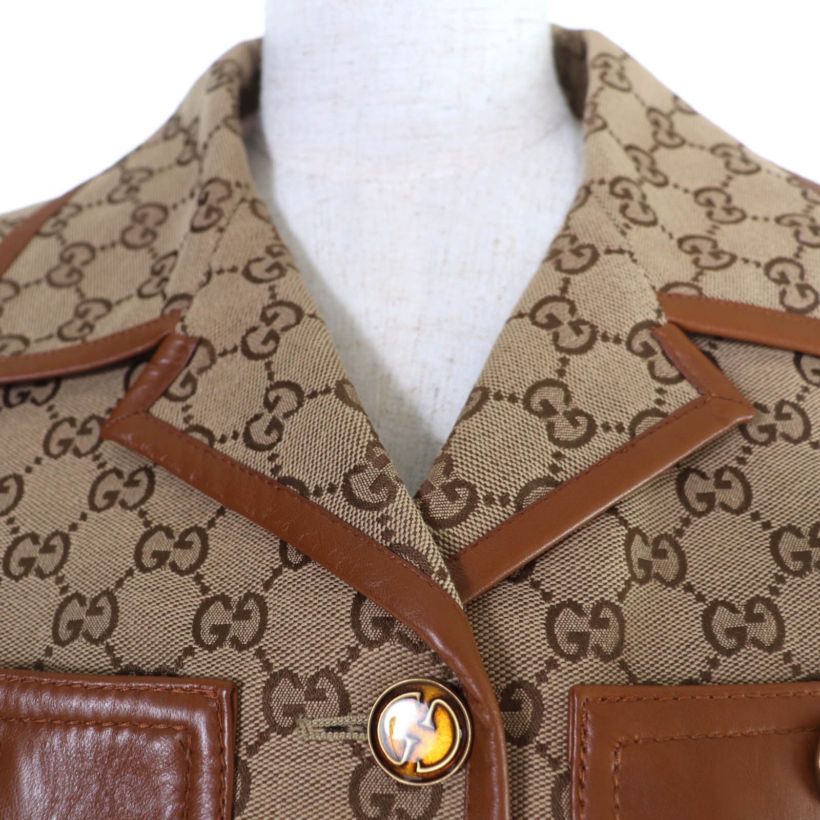Gucci Gucci Gucci GG Canvas Cotton Polyester Jacket Textile Outerwear 682302 DUTY FREE for USA Size ONE SIZE - 4 Thumbnail