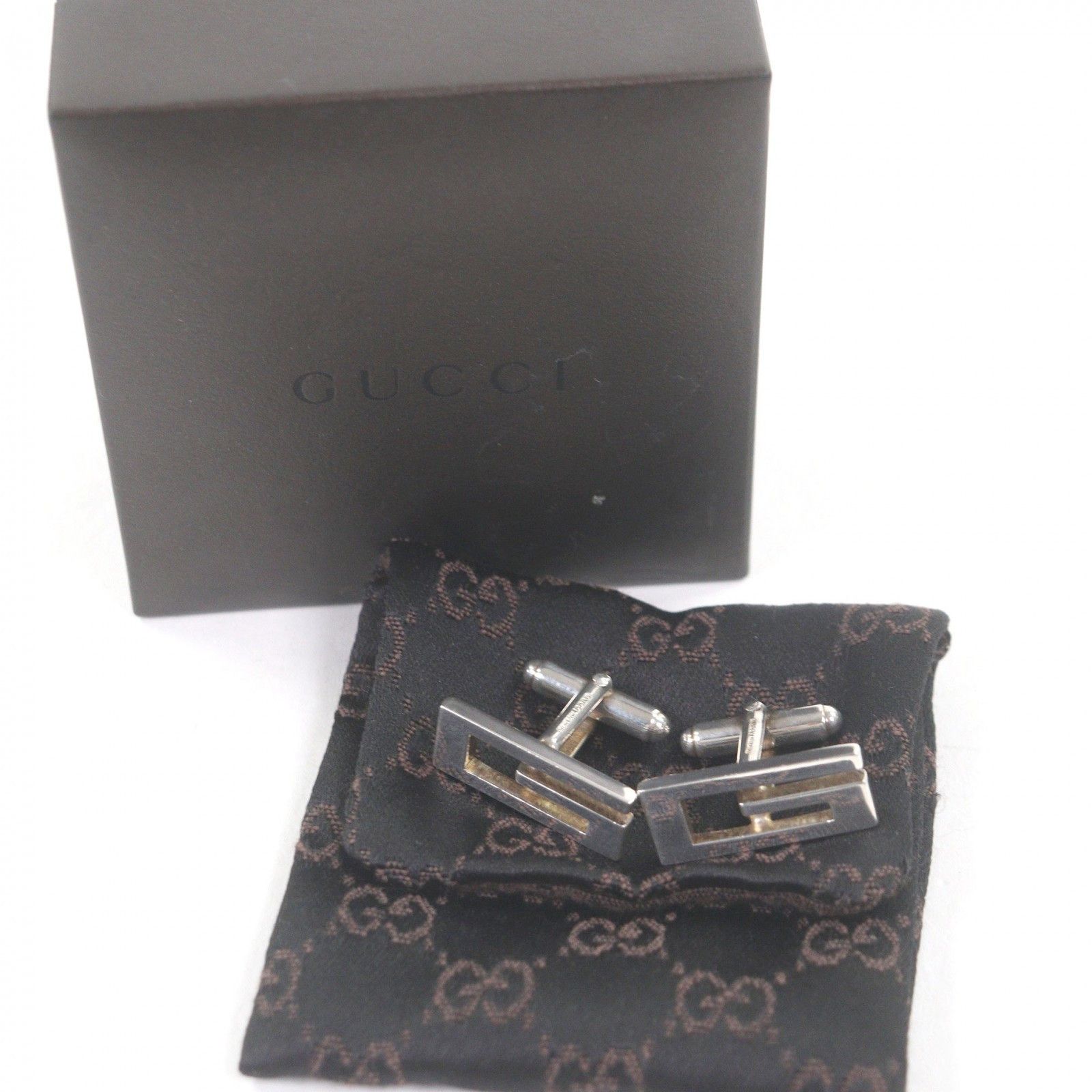 Gucci Gucci Gucci SV925 Square Cufflinks Precious Metal Cufflinks DUTY FREE for USA Size ONE SIZE - 2 Thumbnail