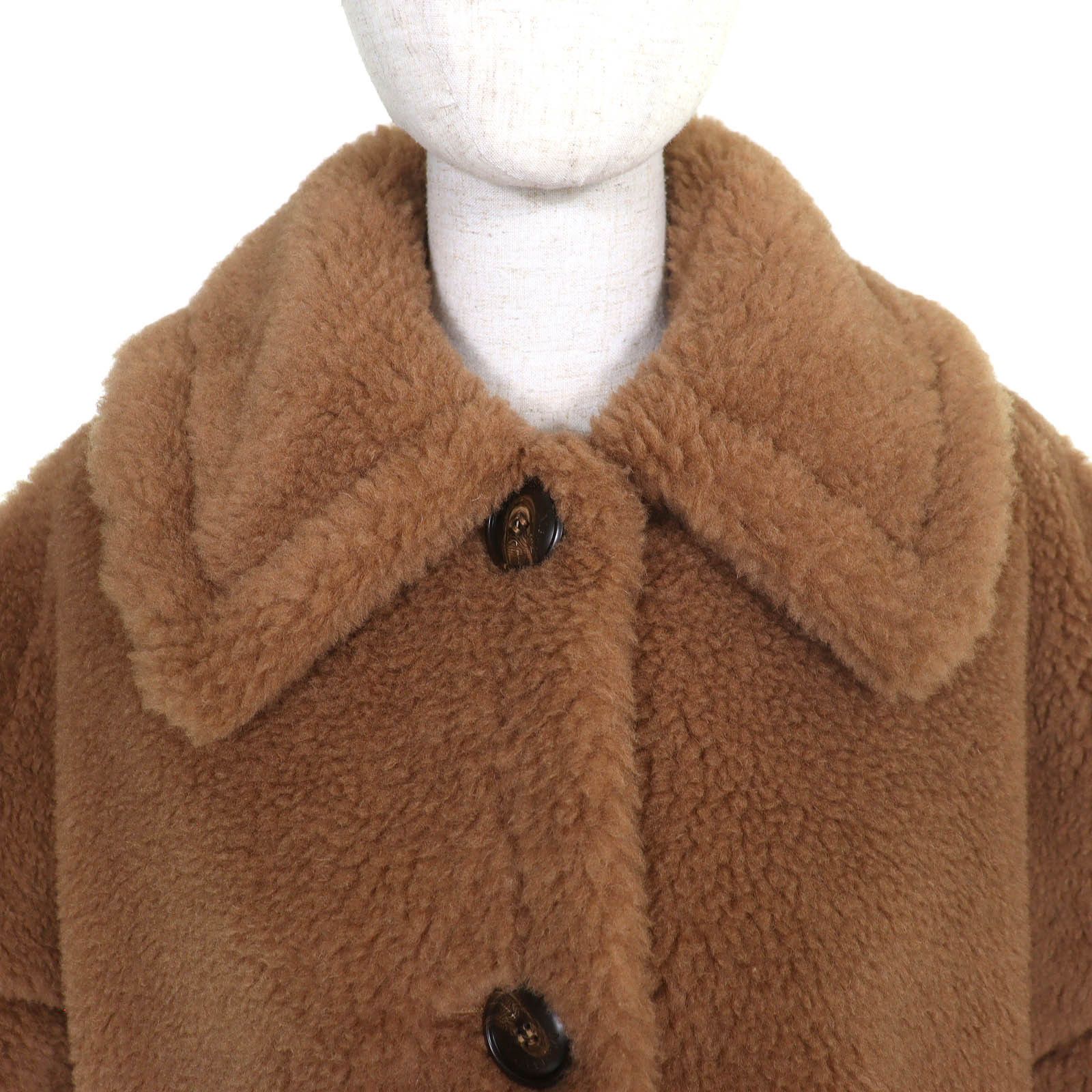 Max Mara Max Mara Max Mara Teddy Bear Camel Poncho Textile Outerwear DUTY FREE for USA Size ONE SIZE - 4 Thumbnail