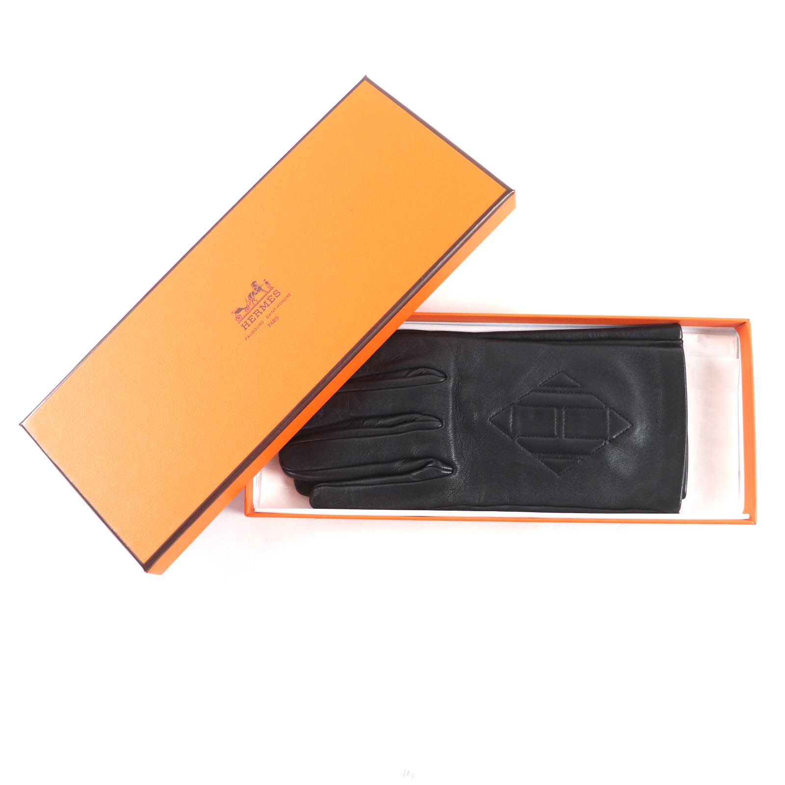 Hermes Hermes Hermes Lambskin Gloves Leather Gloves DUTY FREE for USA Size ONE SIZE - 2 Thumbnail